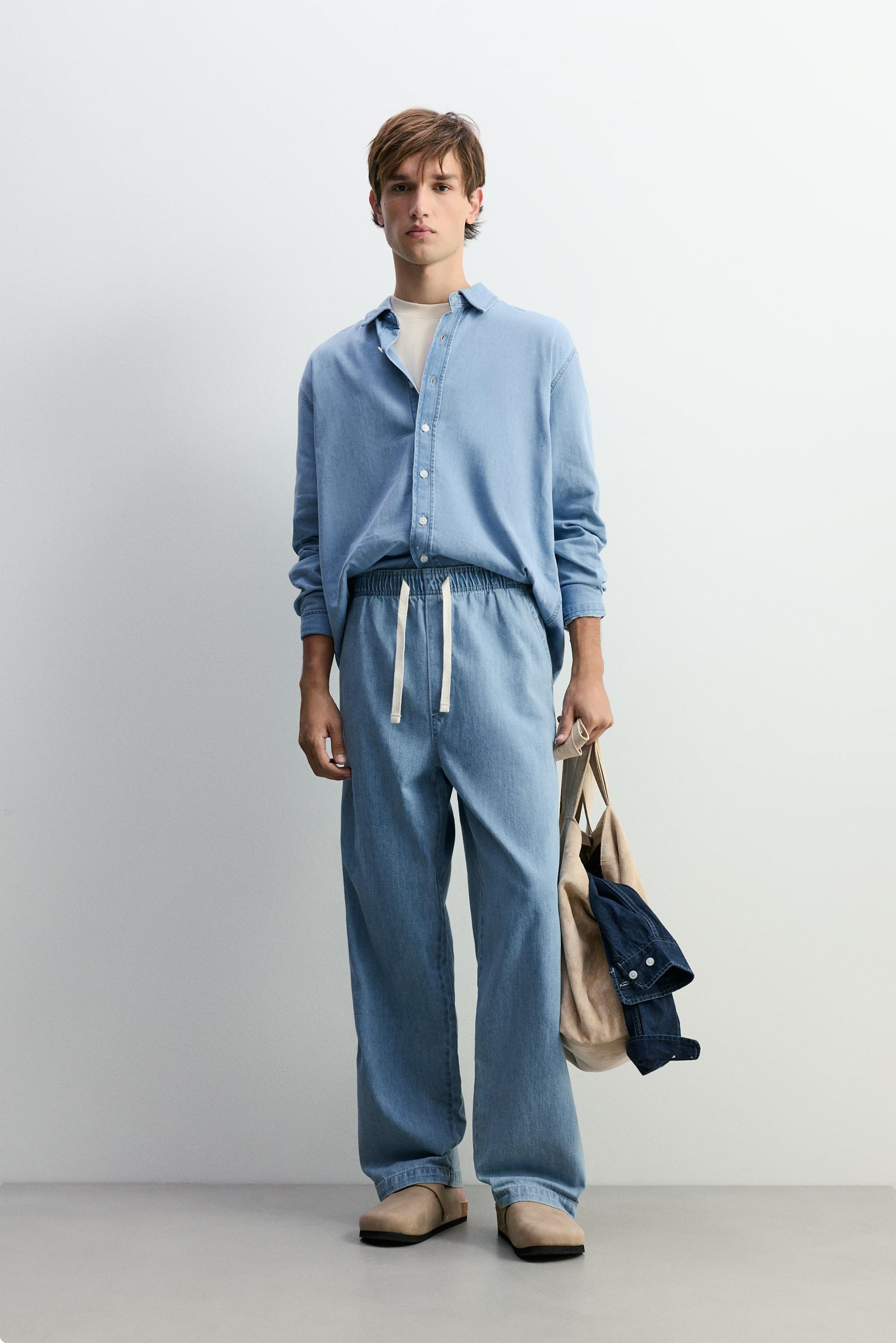 Baggy jogger jeans — PALE BLUE