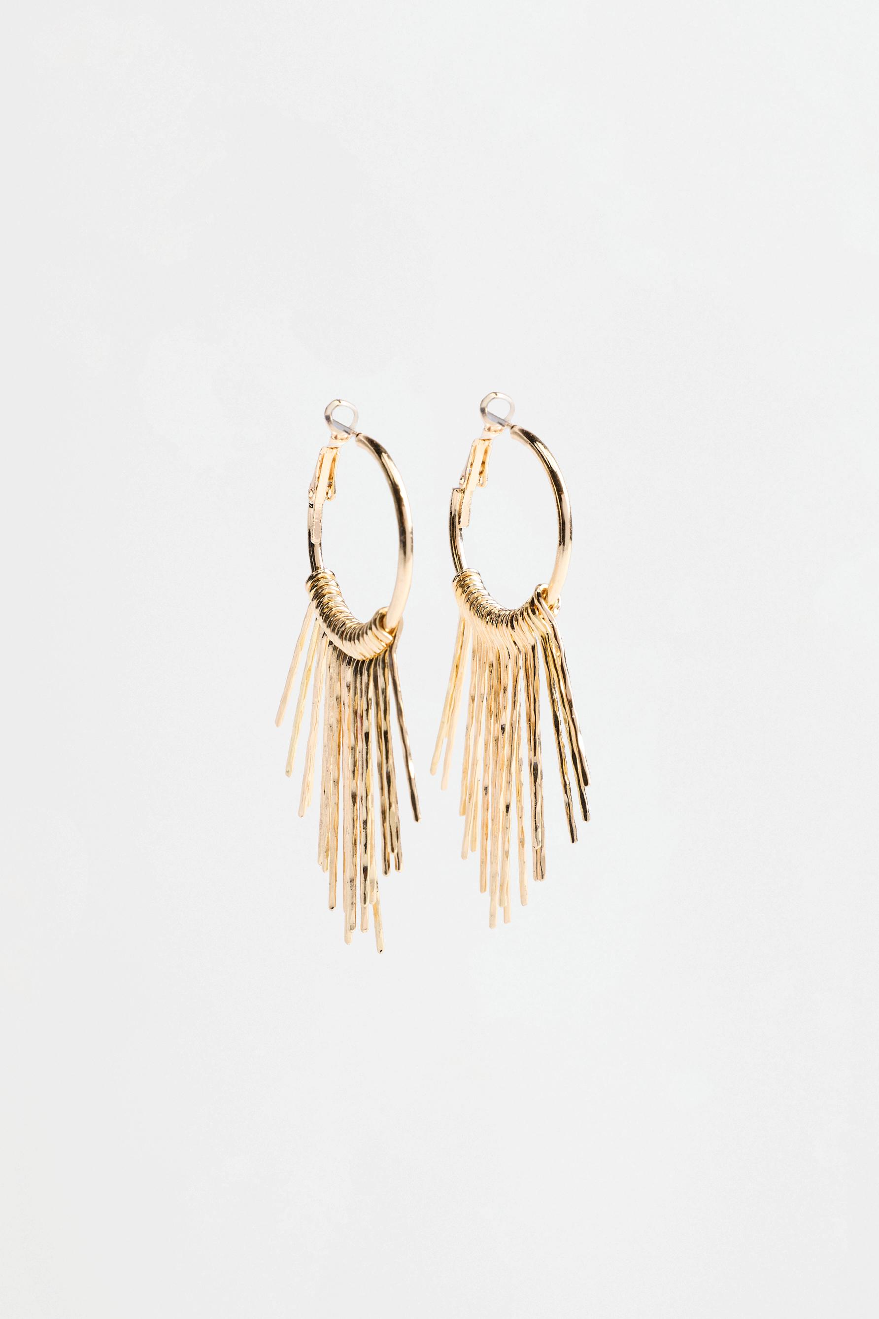 Gold fringe earrings — GOLDEN