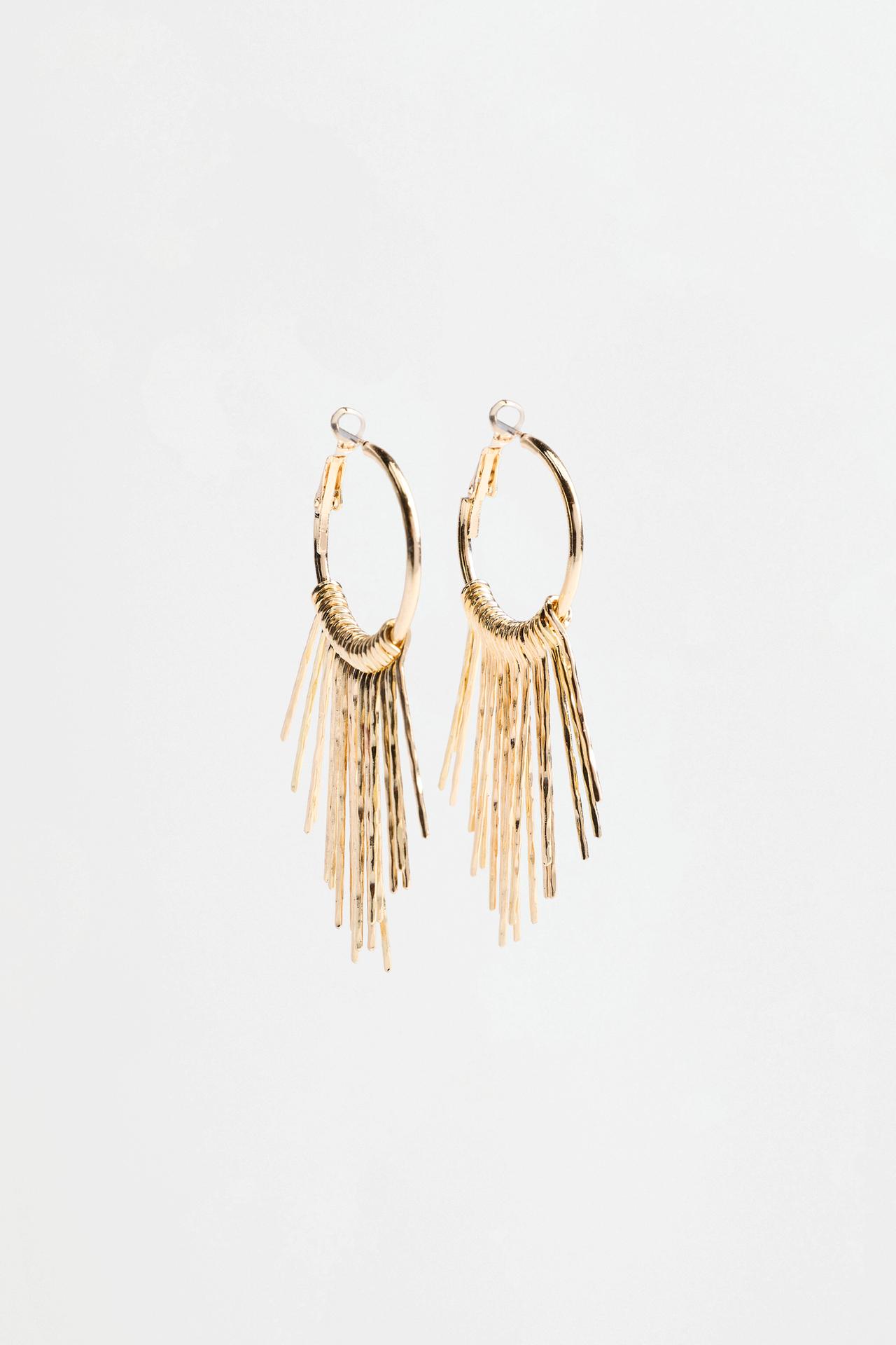 Gold fringe earrings — GOLDEN