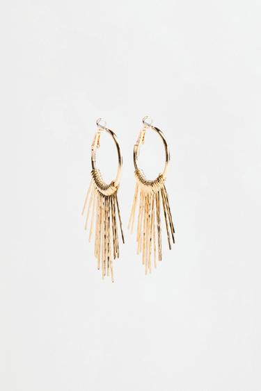 Gold fringe earrings — GOLDEN 1