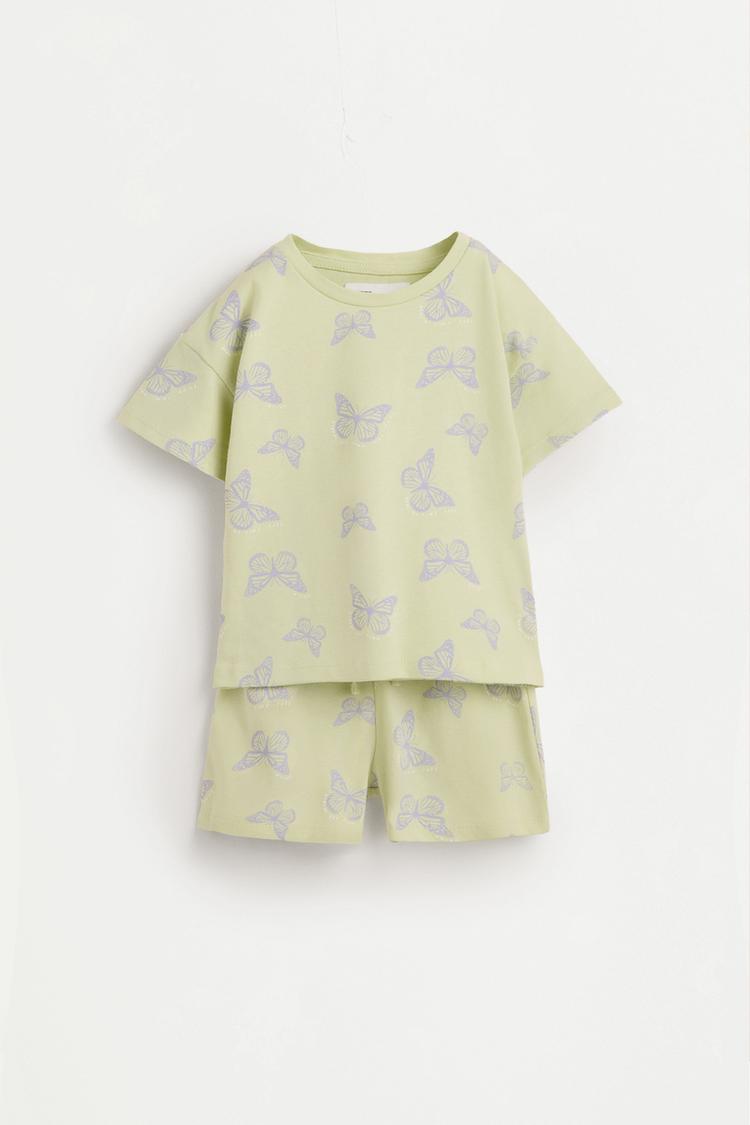 Printed short pyjamas — PALE KHAKI