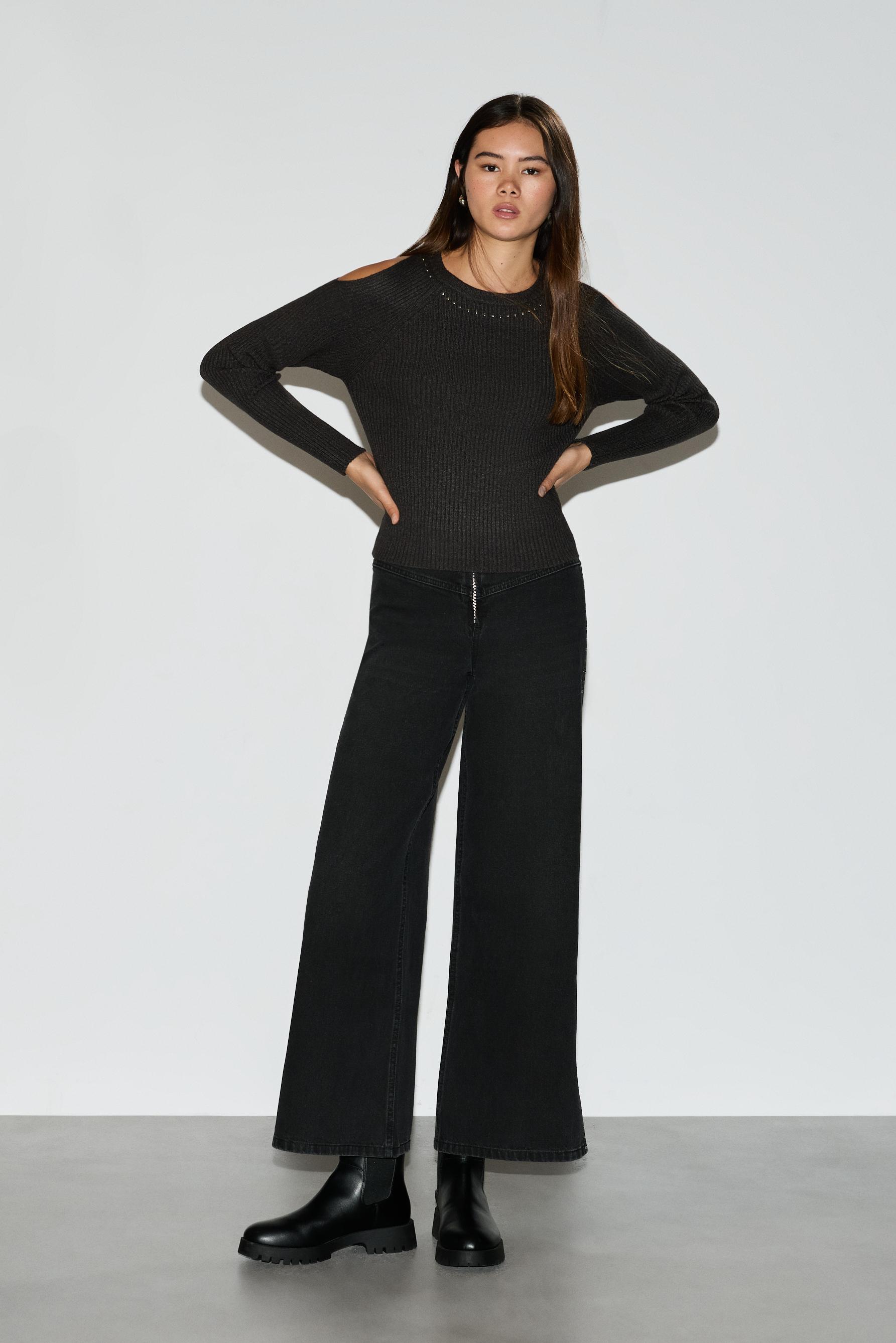 Jeans wide leg tachas - Jeans - ROPA - Mujer | LEFTIES España