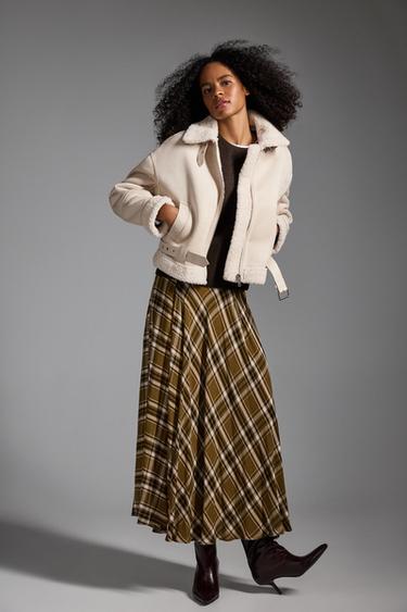 Short double-faced jacket — PALE ECRU 5