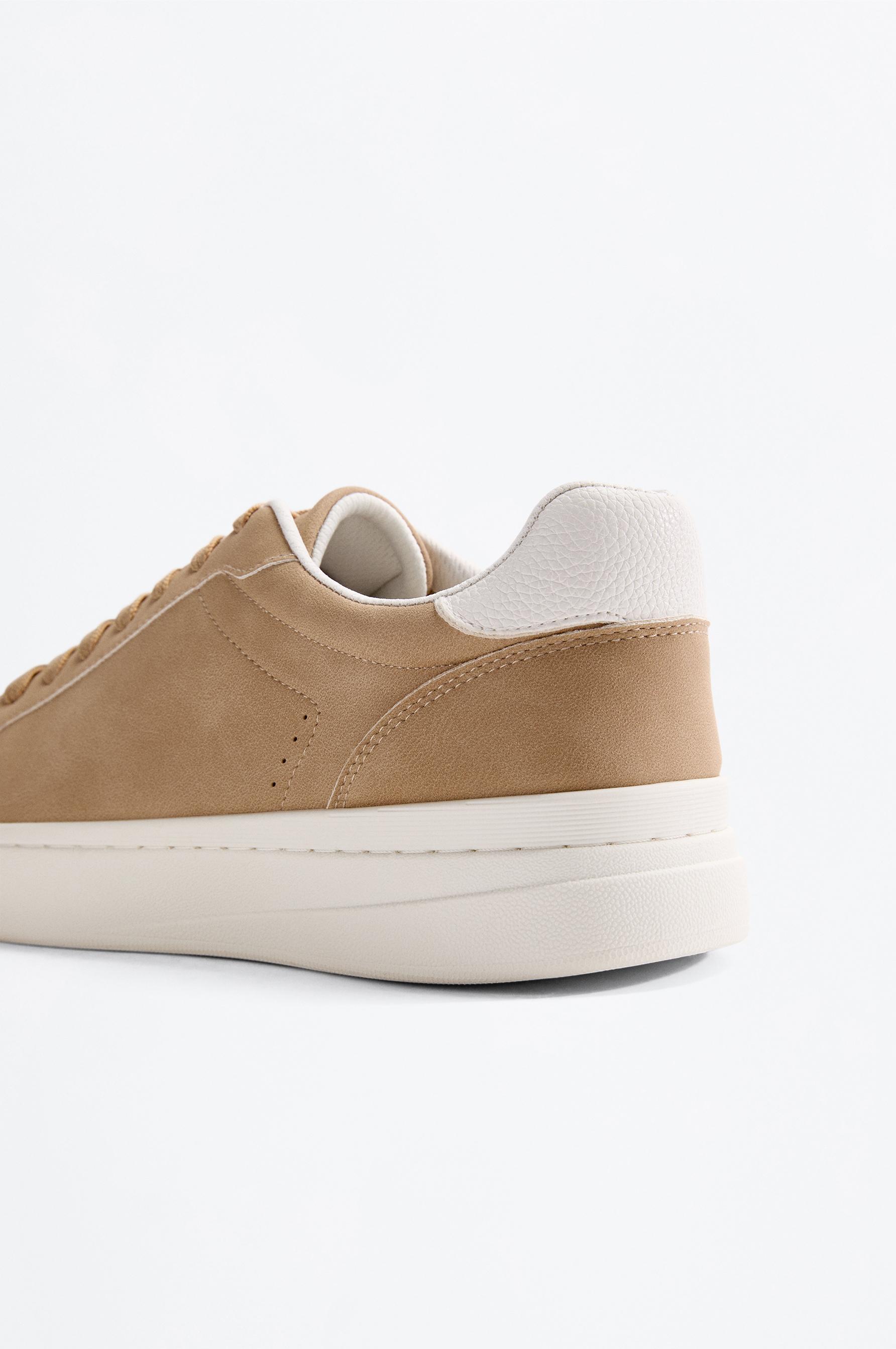 Casual flag sneakers — BEIGE