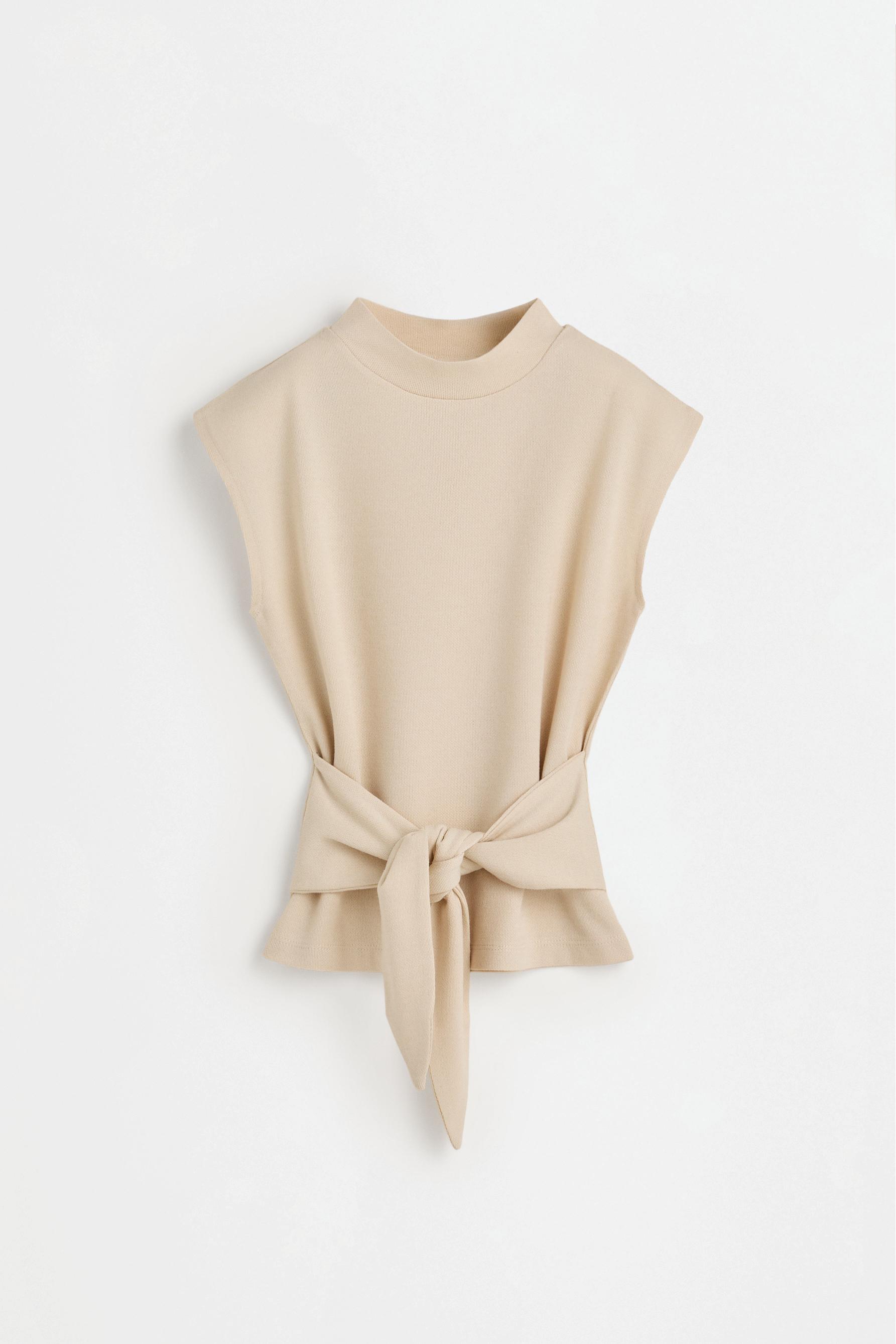 Top with knot detail — MEDIUM ECRU