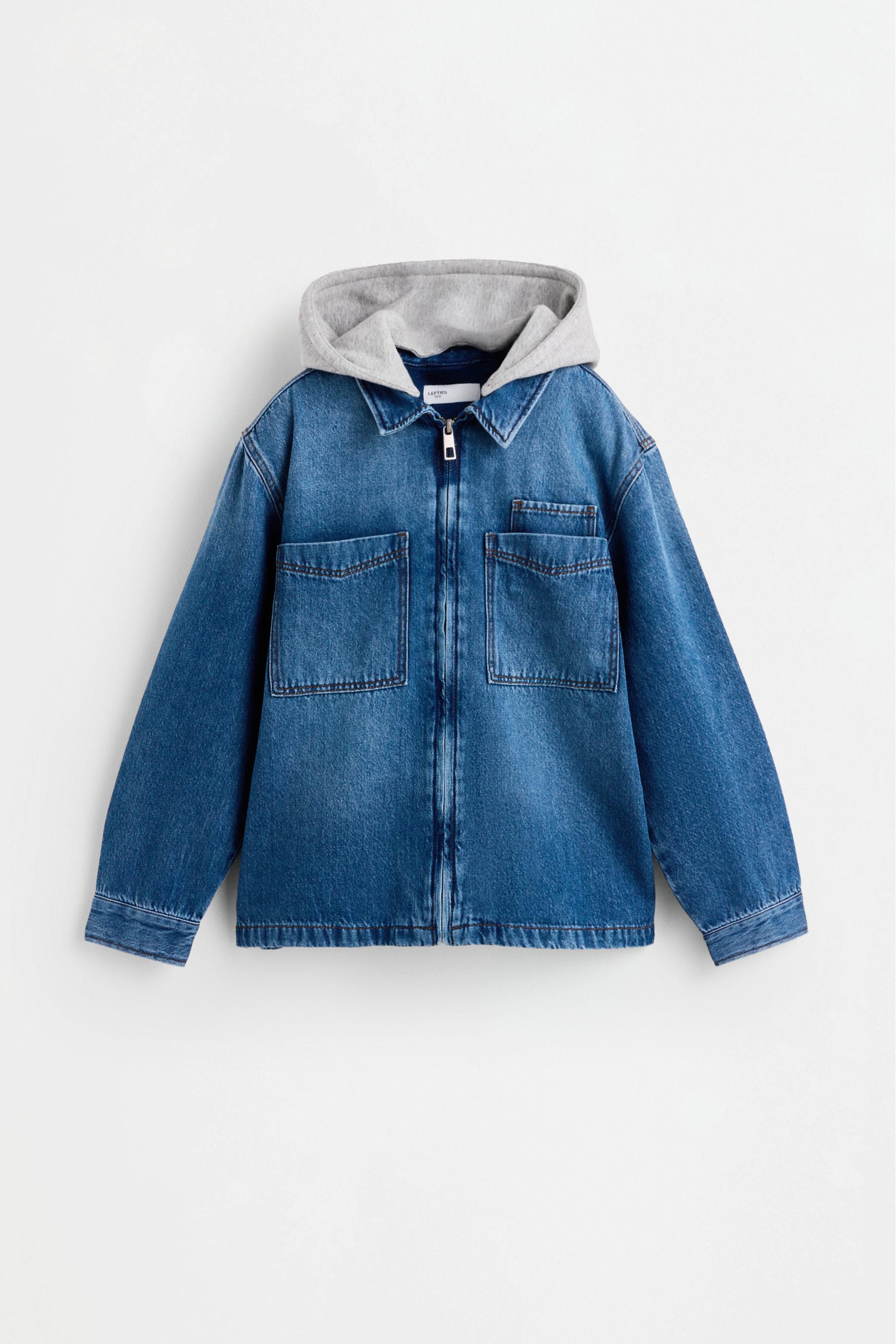 Sobrecamisa denim capucha