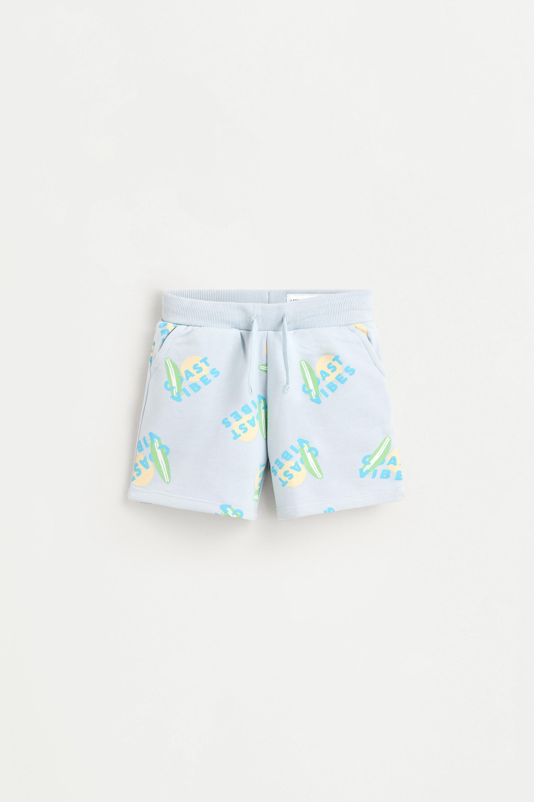 Printed Bermuda shorts — PASTEL BLUE