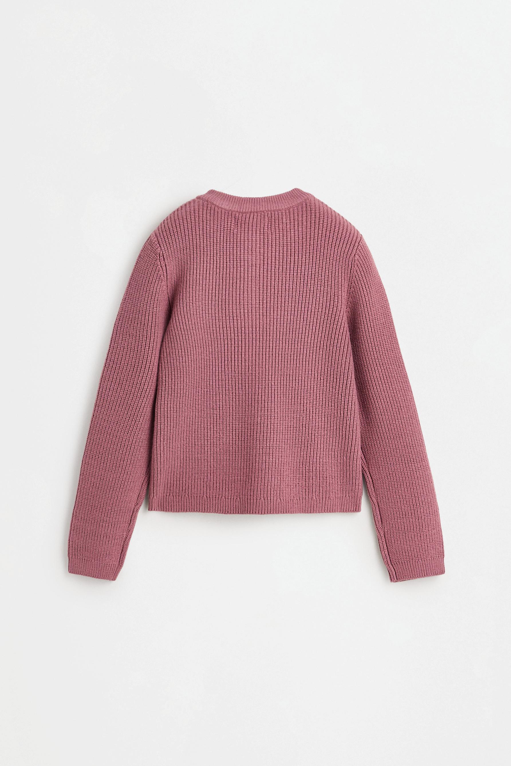 Knit cardigan — DARK PINK