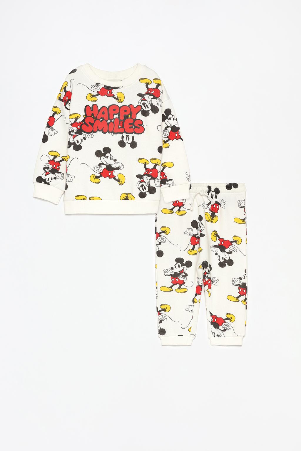 Conjunto de sweatshirt de mensagem e calças jogger Mickey Mouse ©Disney