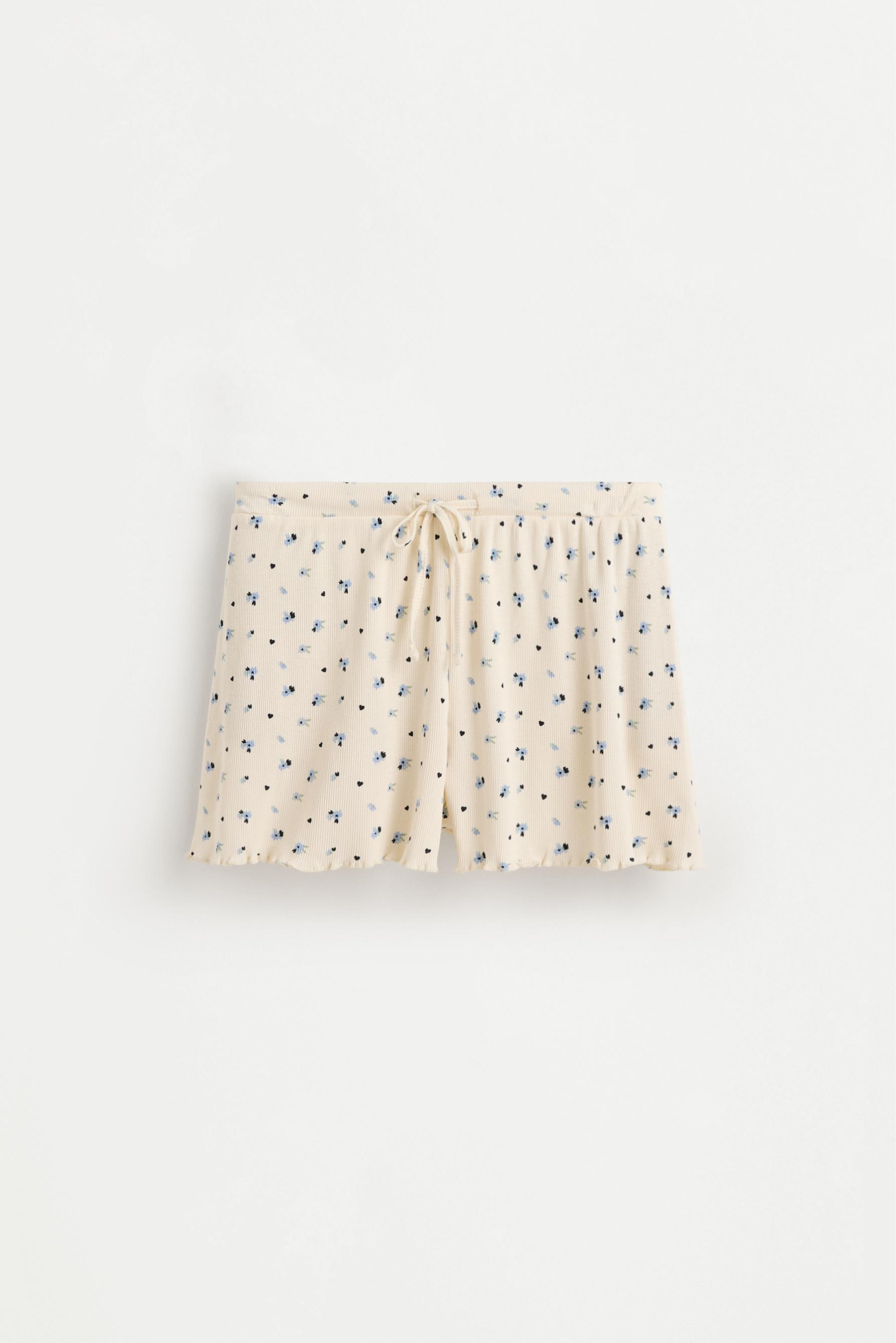 Short printed pyjamas — ECRU (alternate view)