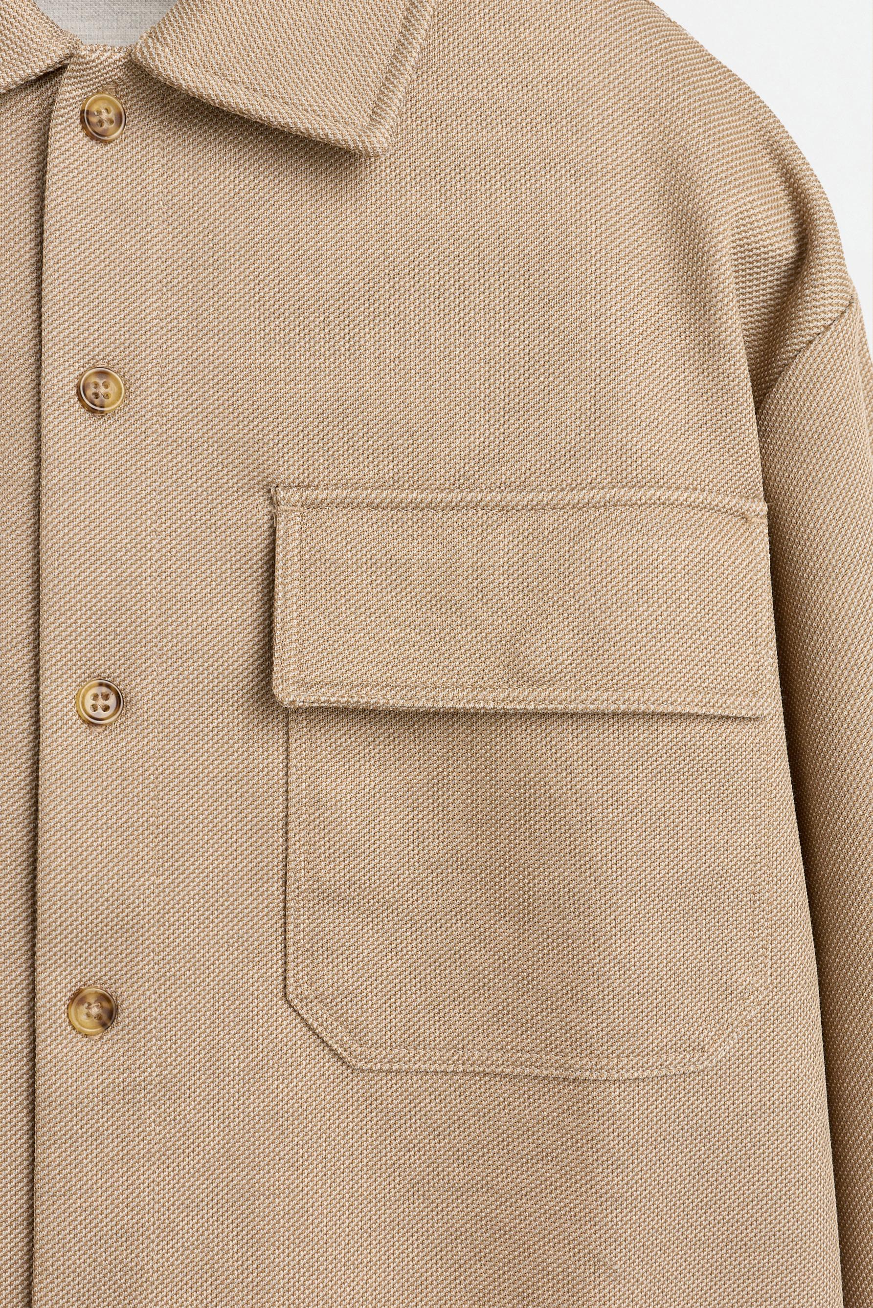 Micro piqué shirt — SAND