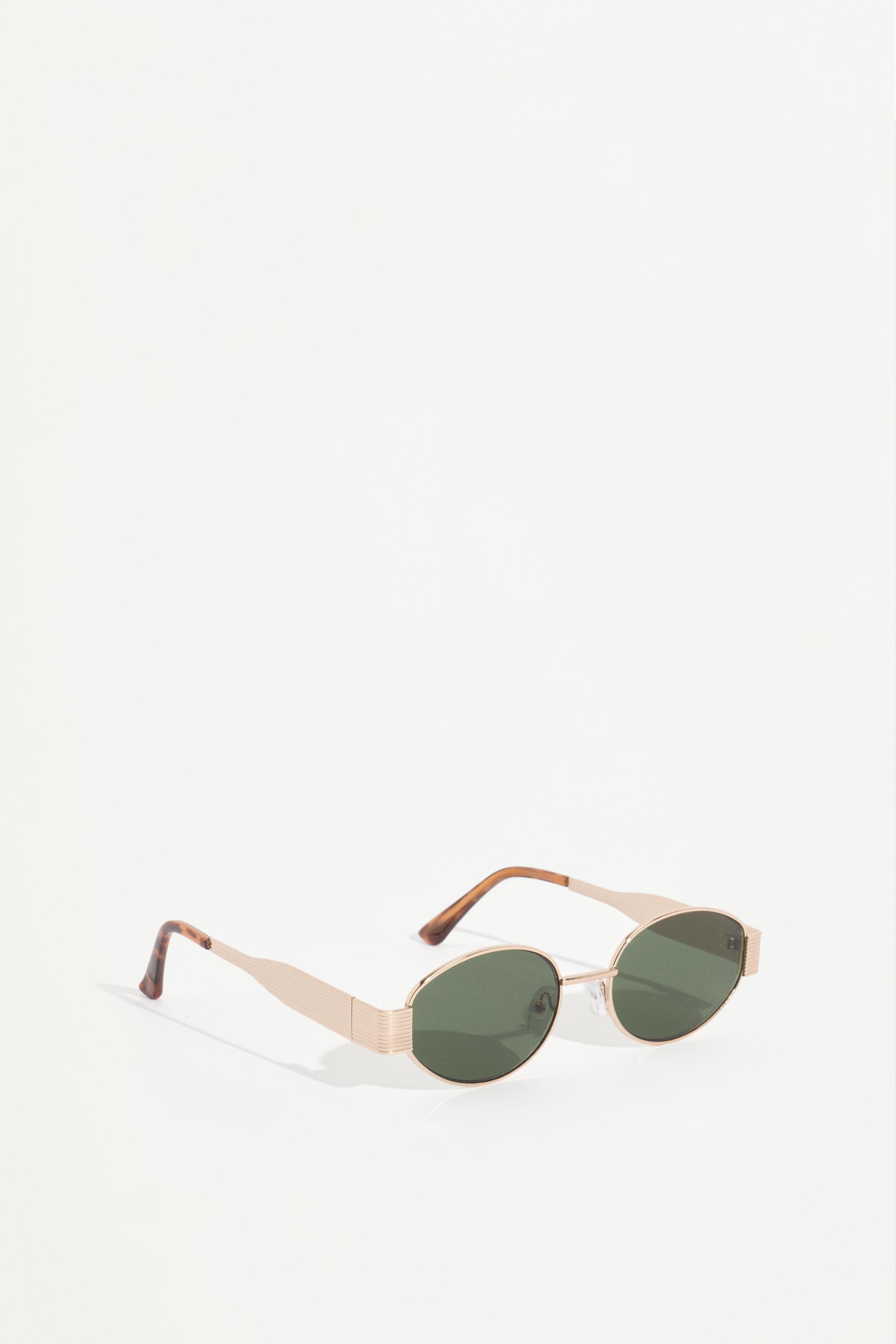Oval metallic sunglasses — GOLD