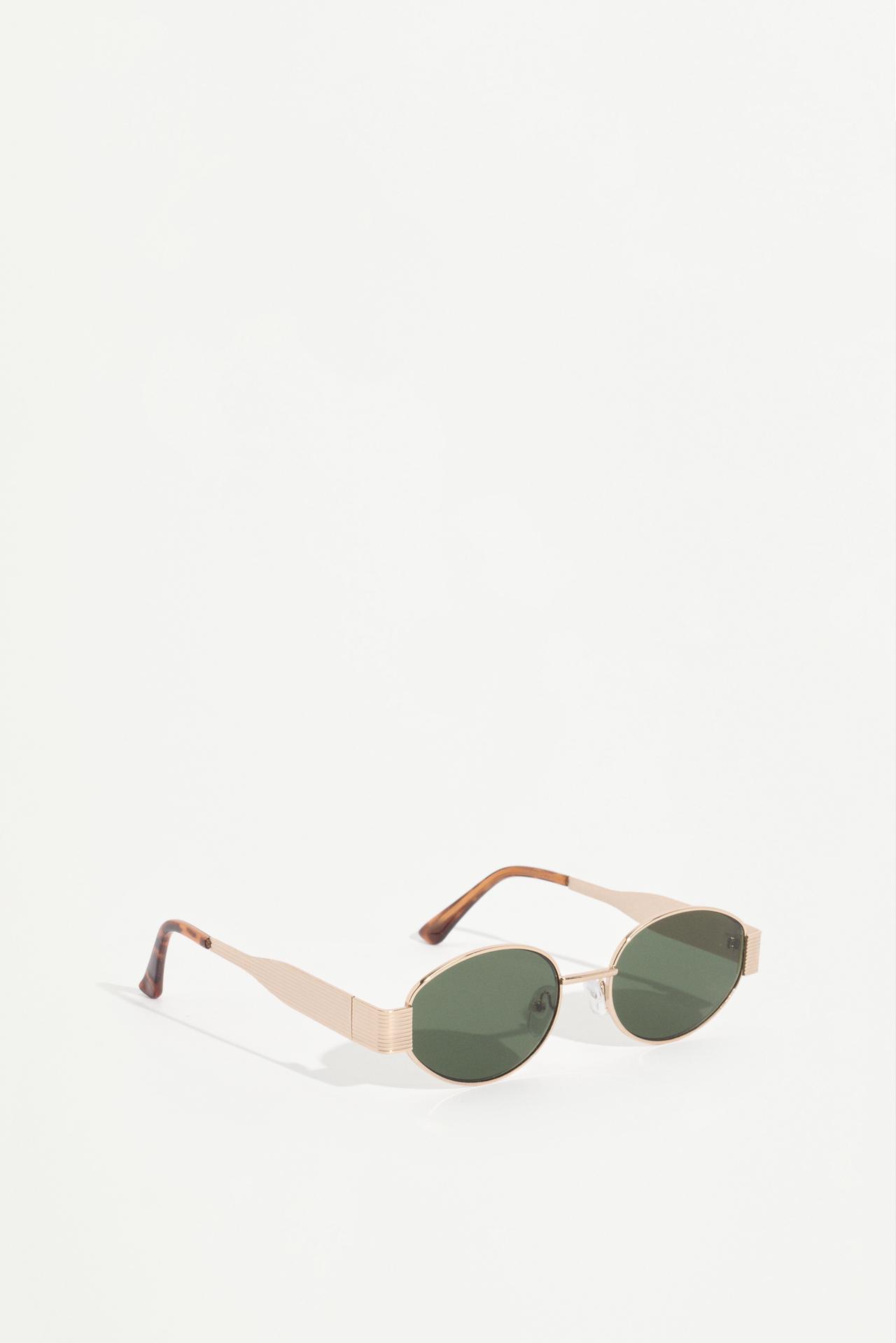 Oval metallic sunglasses — GOLD