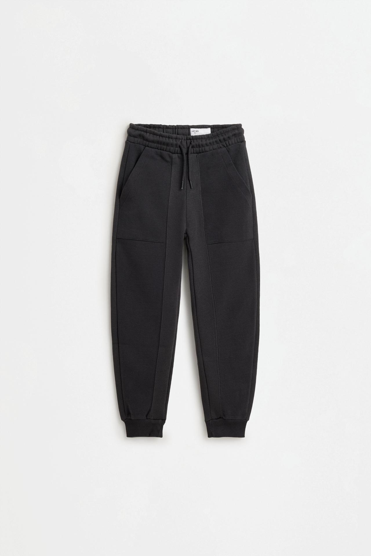 Ottoman plush joggers — DARK ANTHRACITE GREY