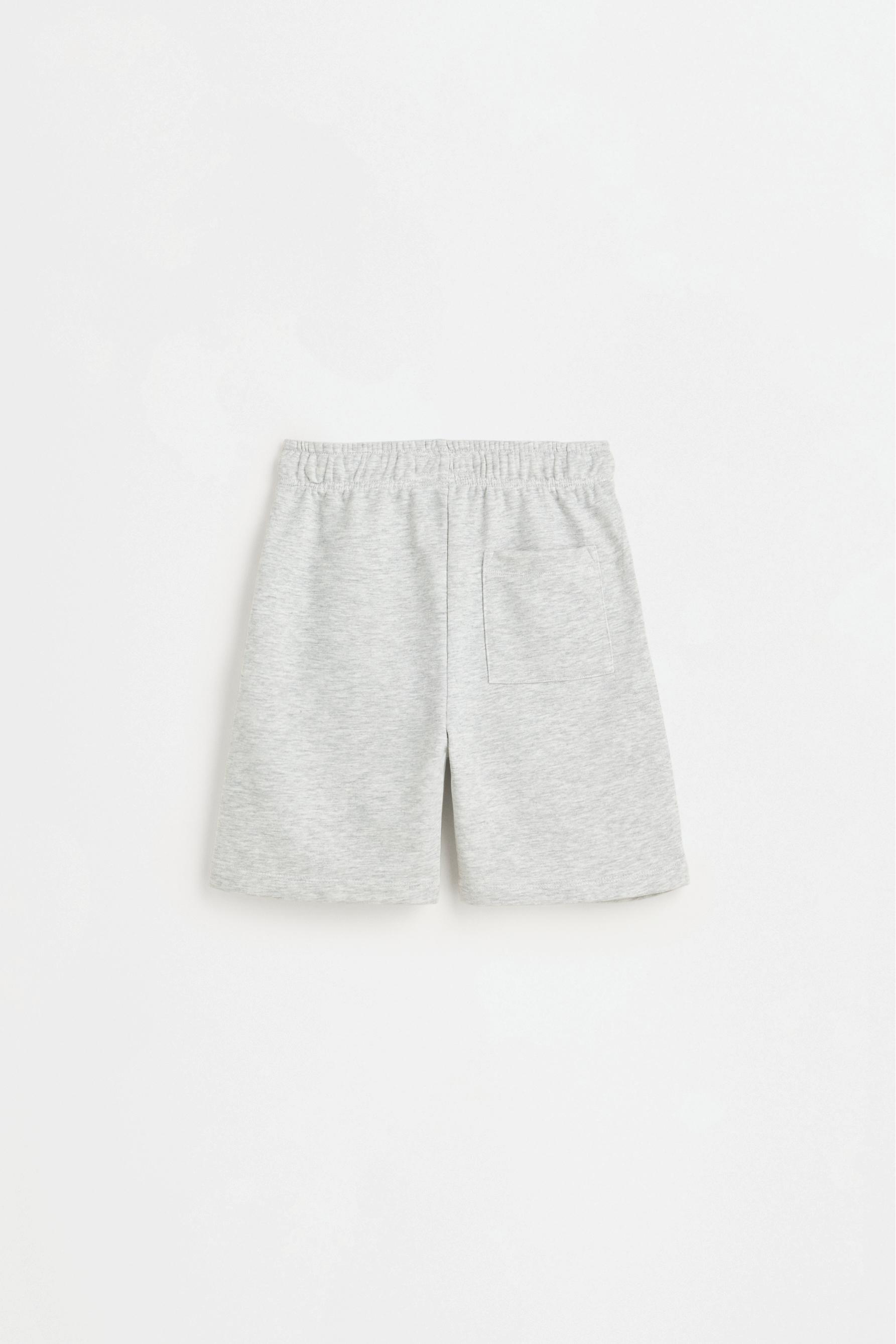 Jogger plush Bermuda shorts — GREY MARL