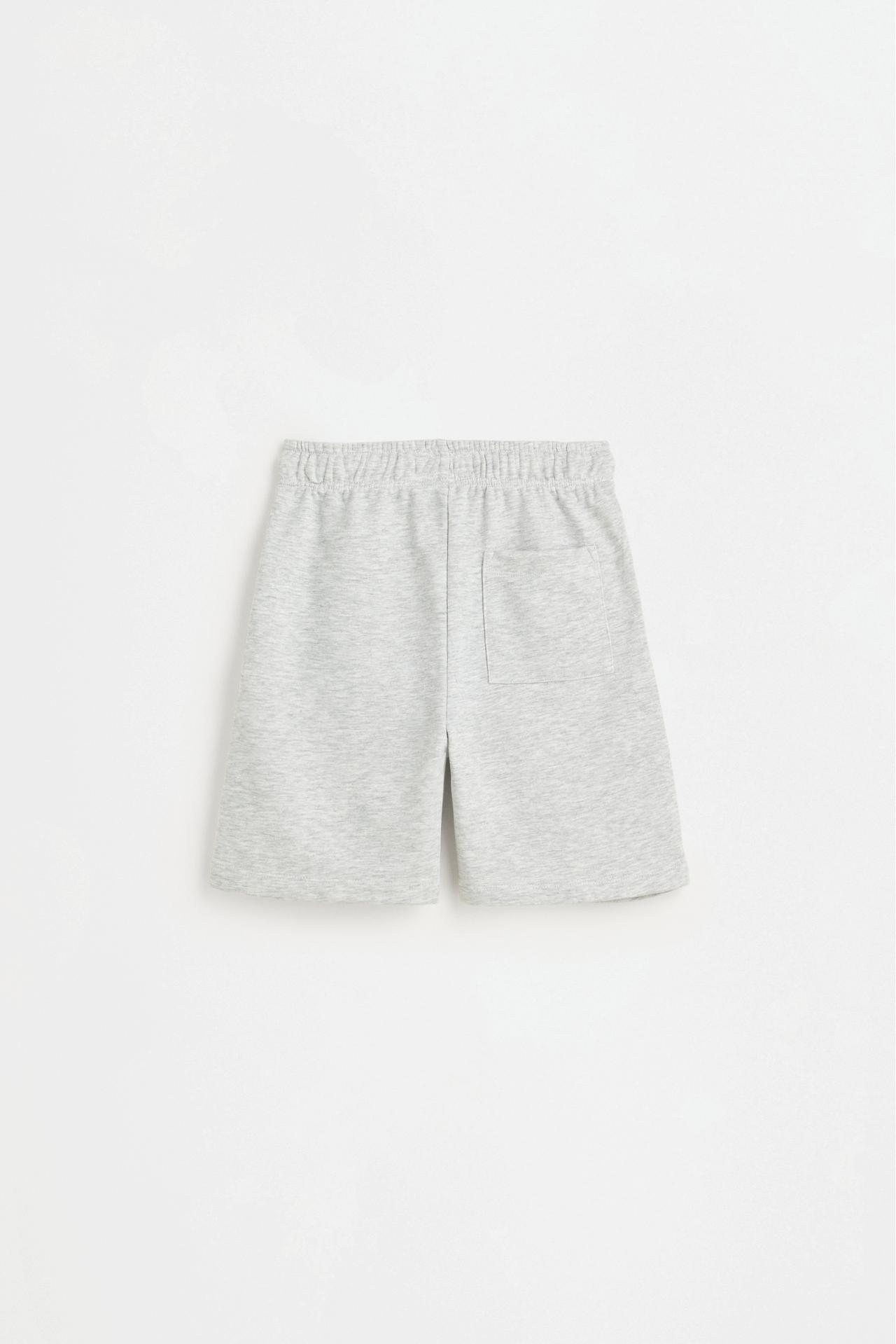 Jogger plush Bermuda shorts — GREY MARL
