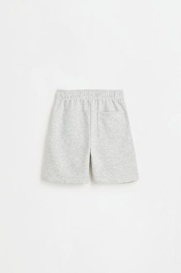 Jogger plush Bermuda shorts — GREY MARL 2