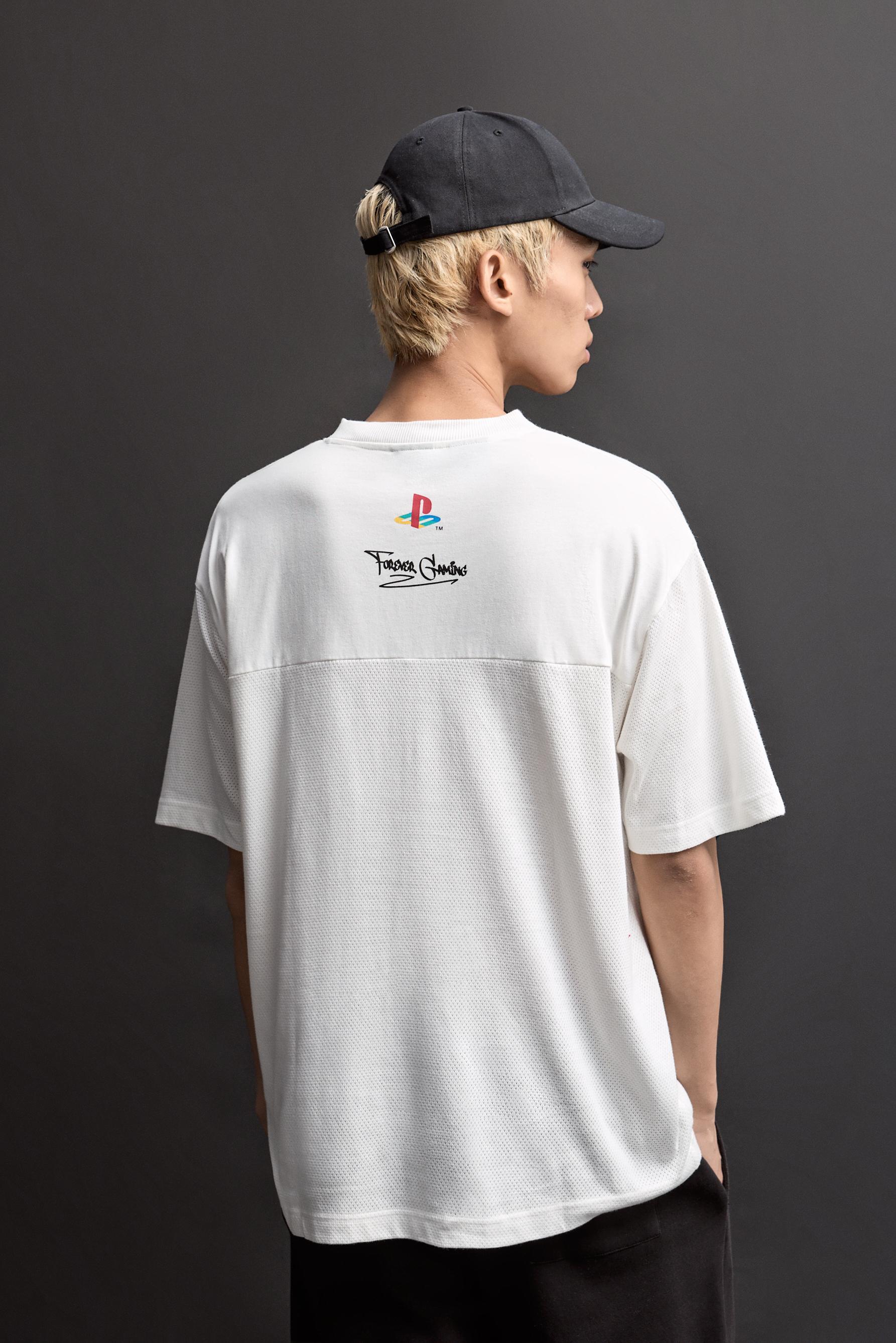 PlayStation mesh T-shirt — WHITE
