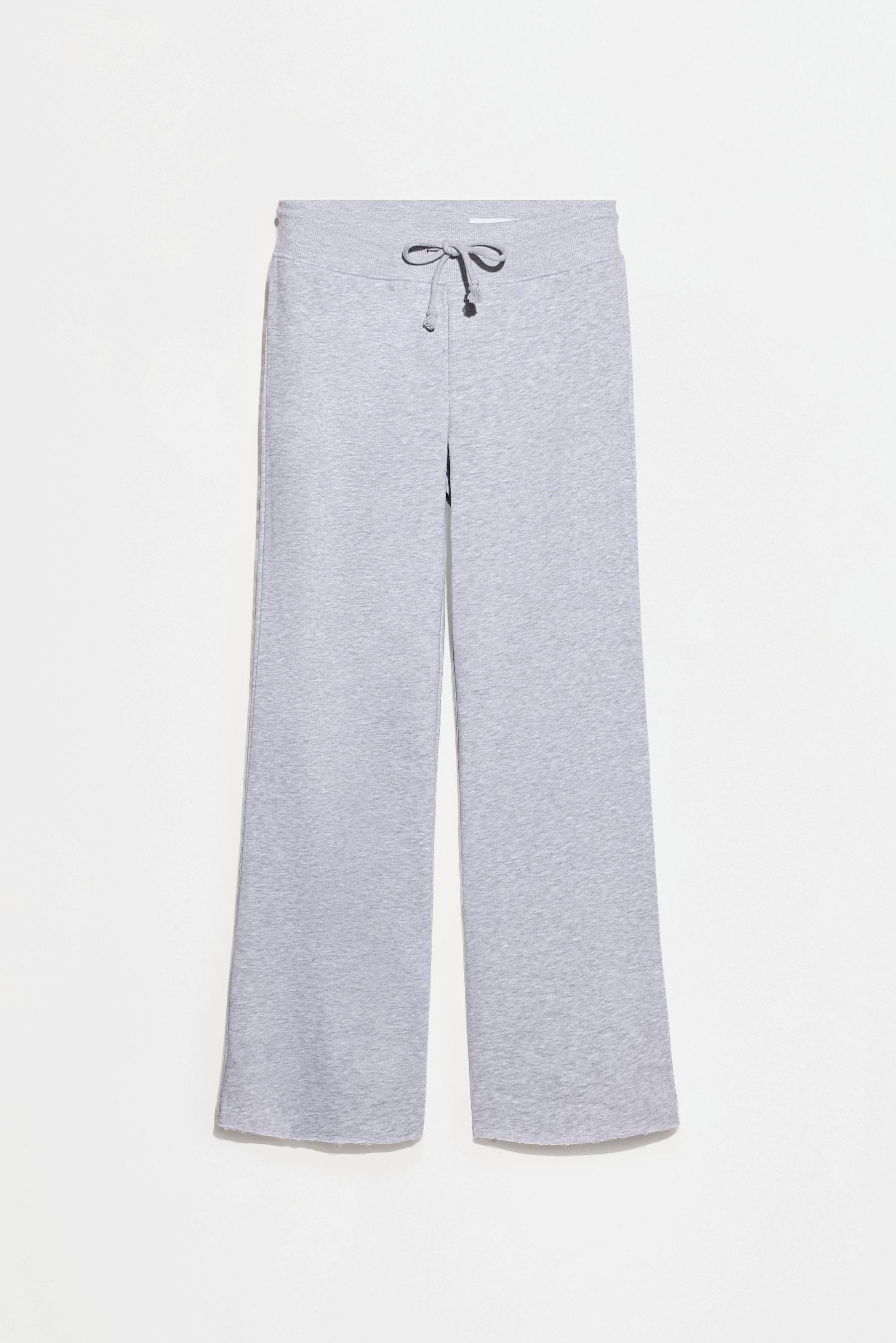 Wide-leg tracksuit trousers — GREY MARL