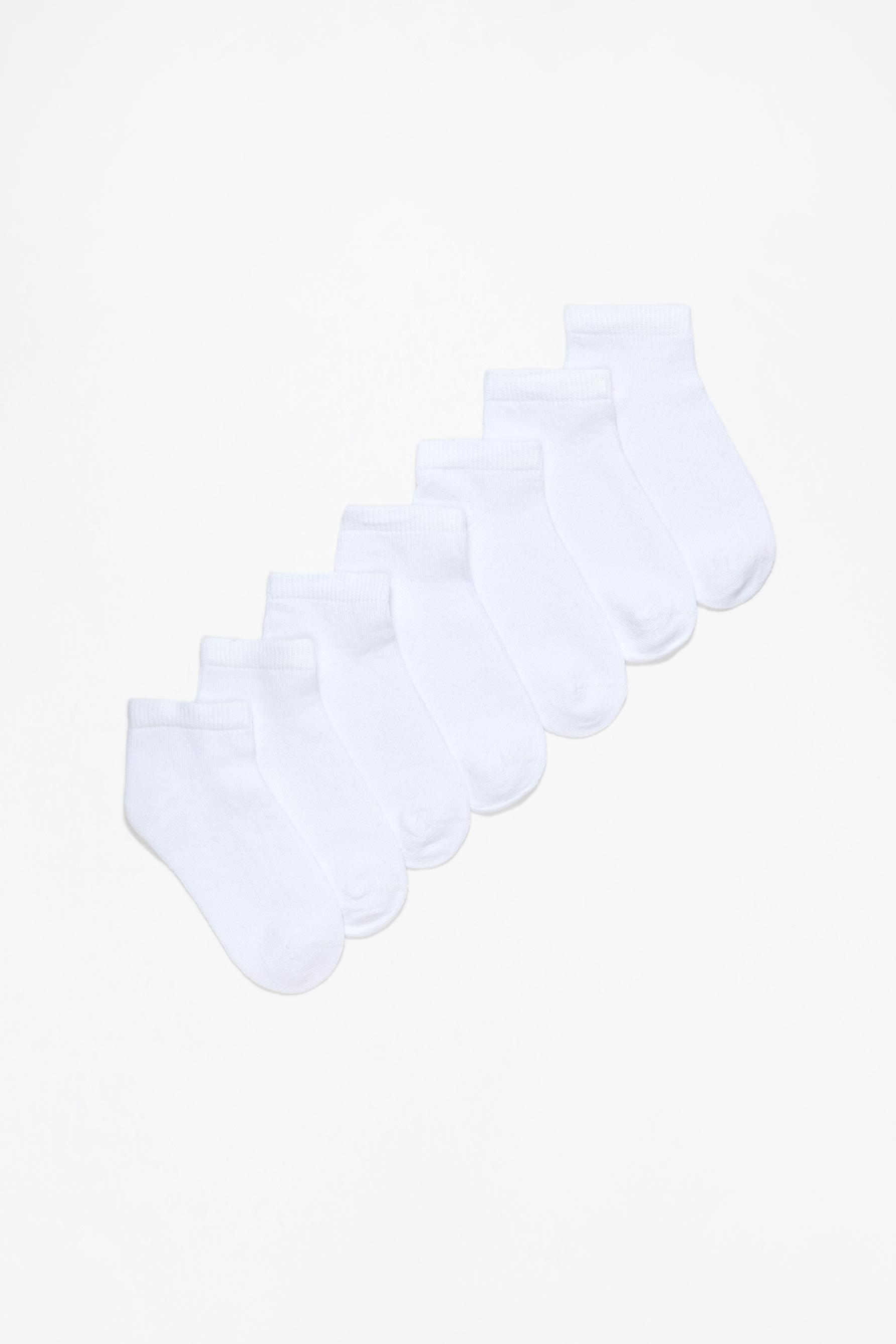 Pack de 7 pares de meias soquetes de cores básicas