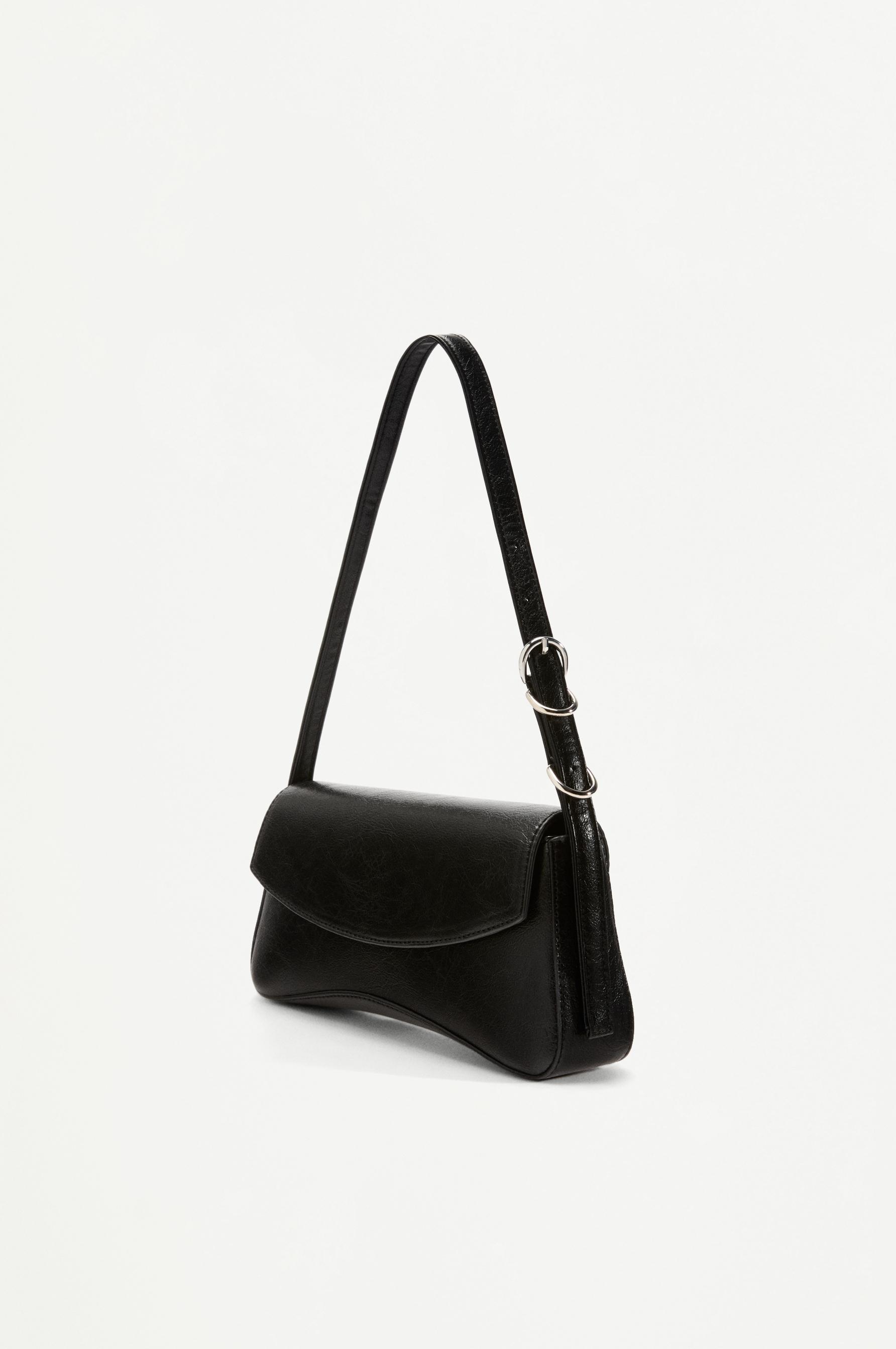 Flap shoulder bag — BLACK