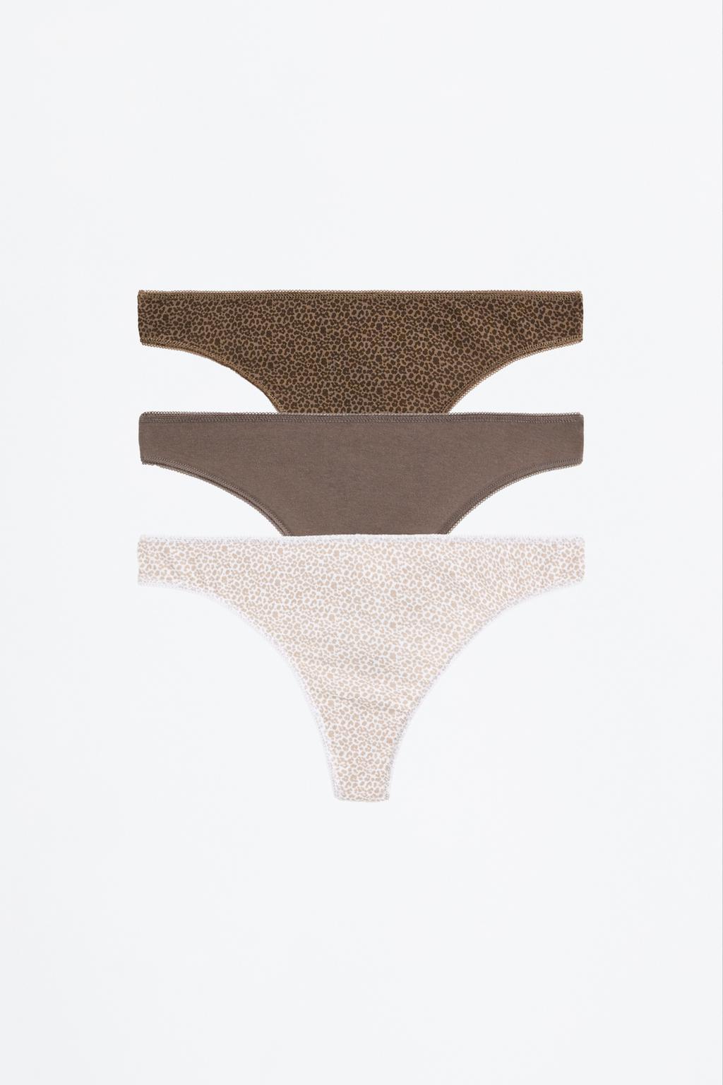 Pack 3 braguitas tanga animal print