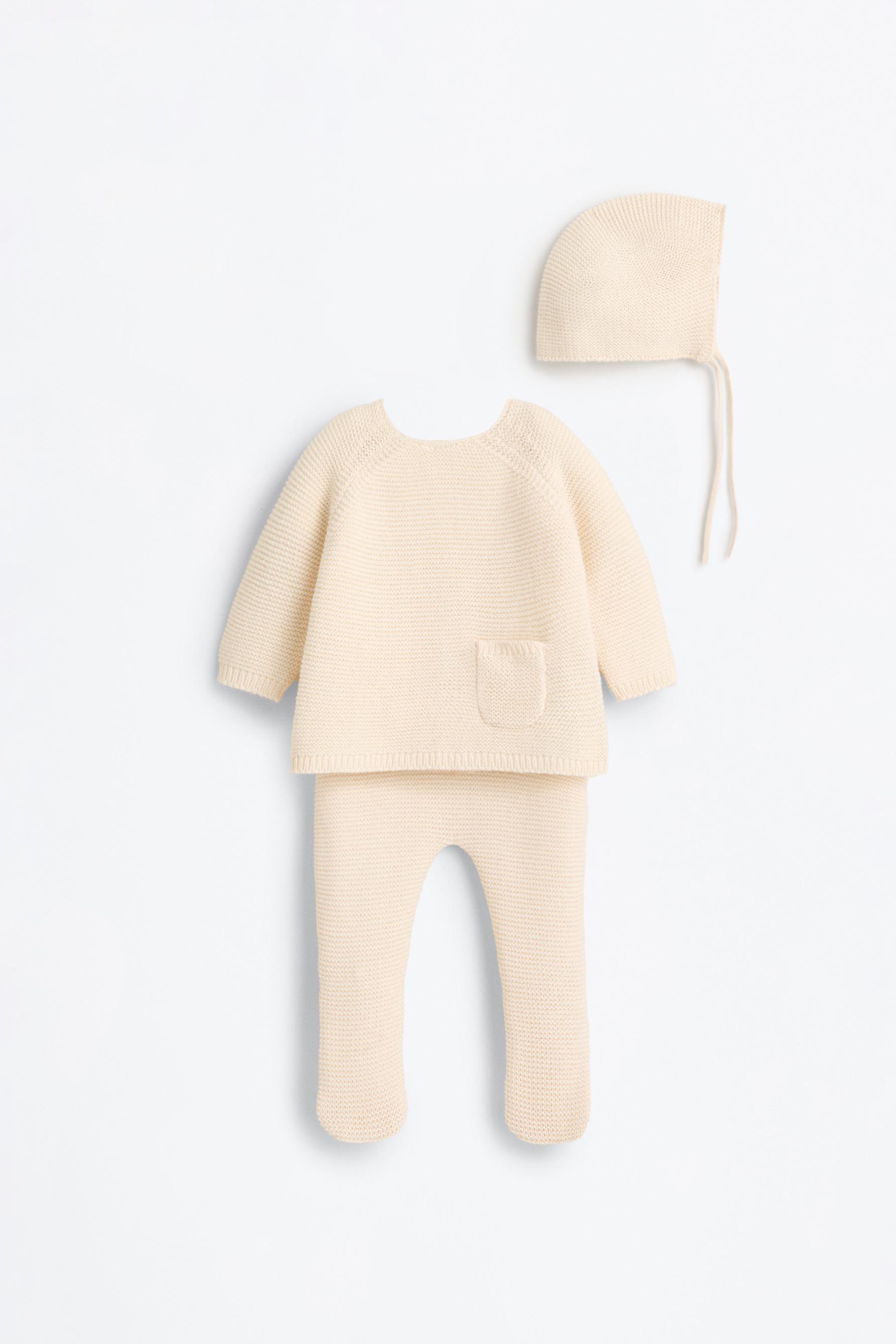 Conjunto de jersey, polaina y gorrito
