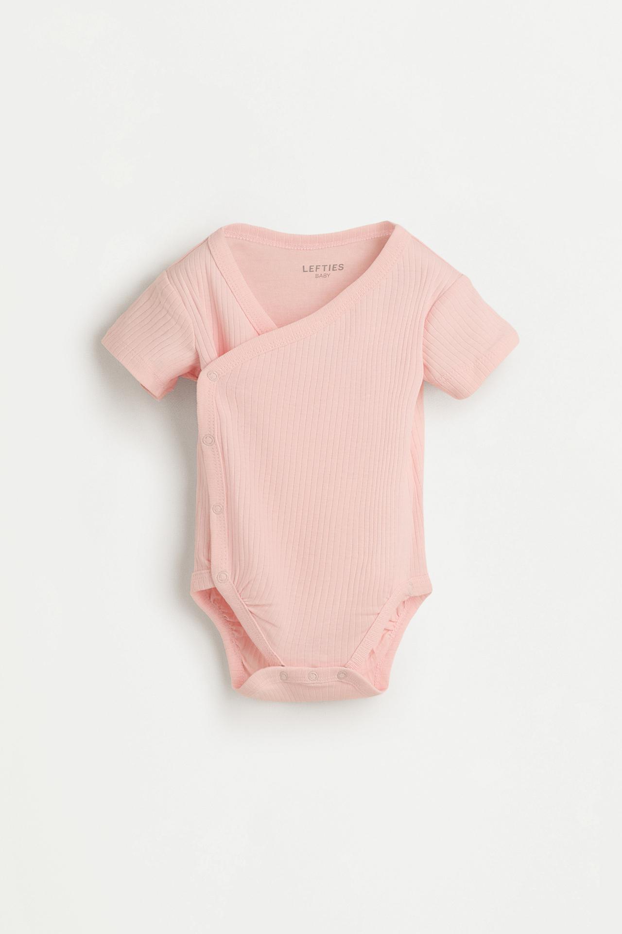 Pack of 2 ribbed crossover bodysuits — PINK