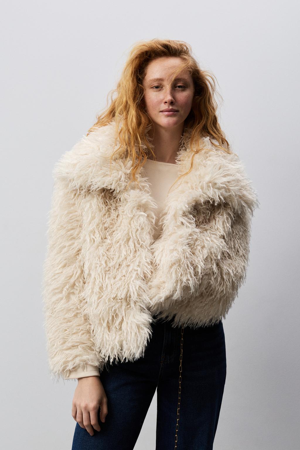 Abrigo efecto pelo