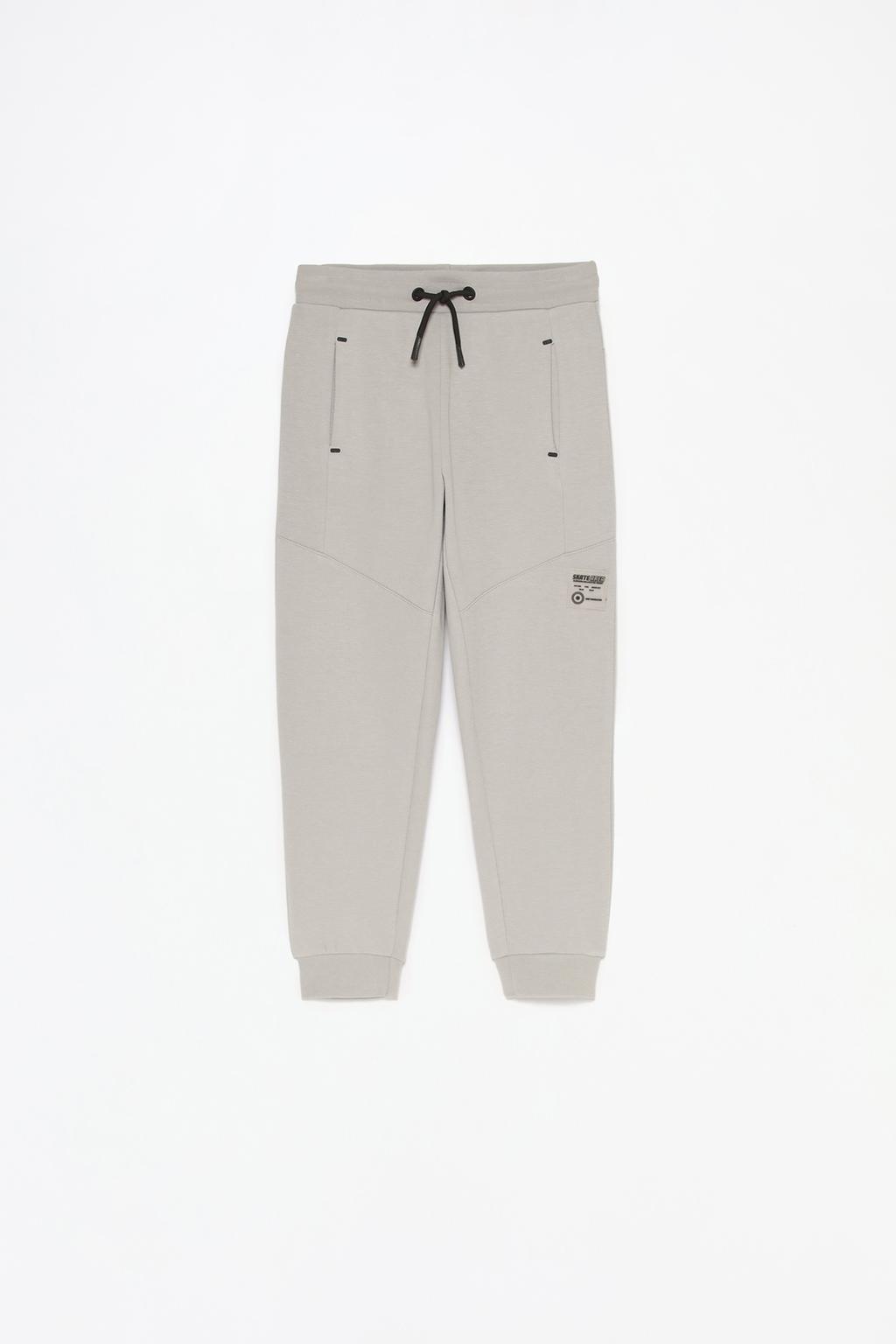 Joggers with interlock detail