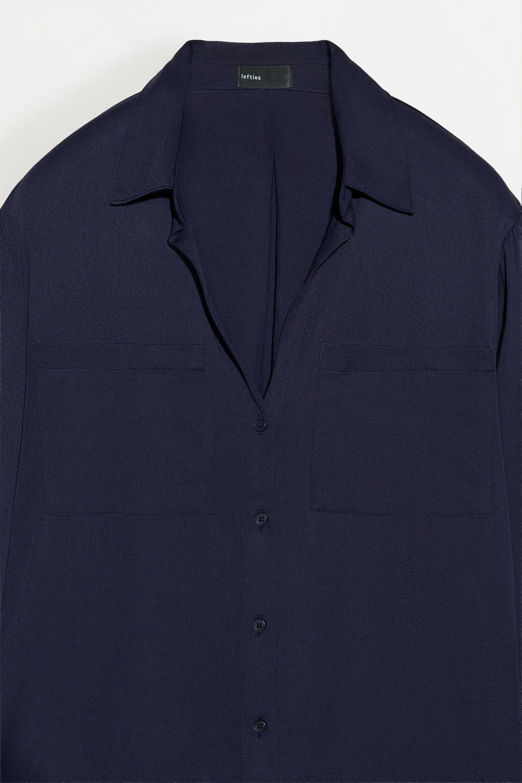 Basic henley shirt — NAVY