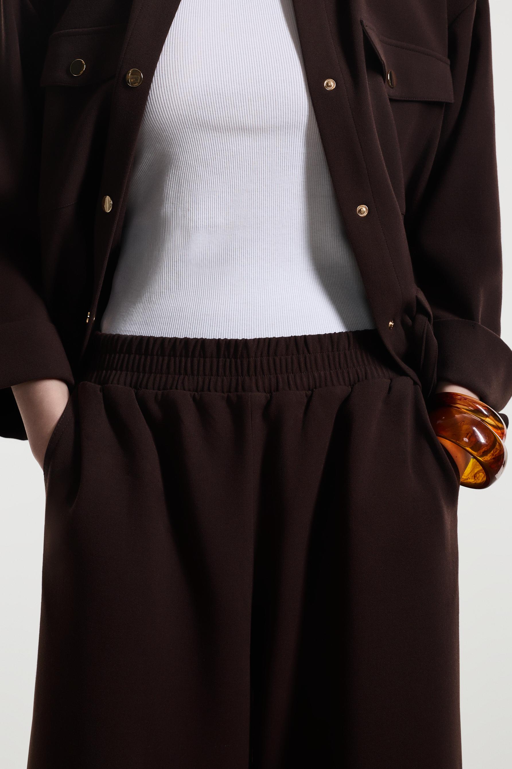 Culotte joggers — DARK BROWN