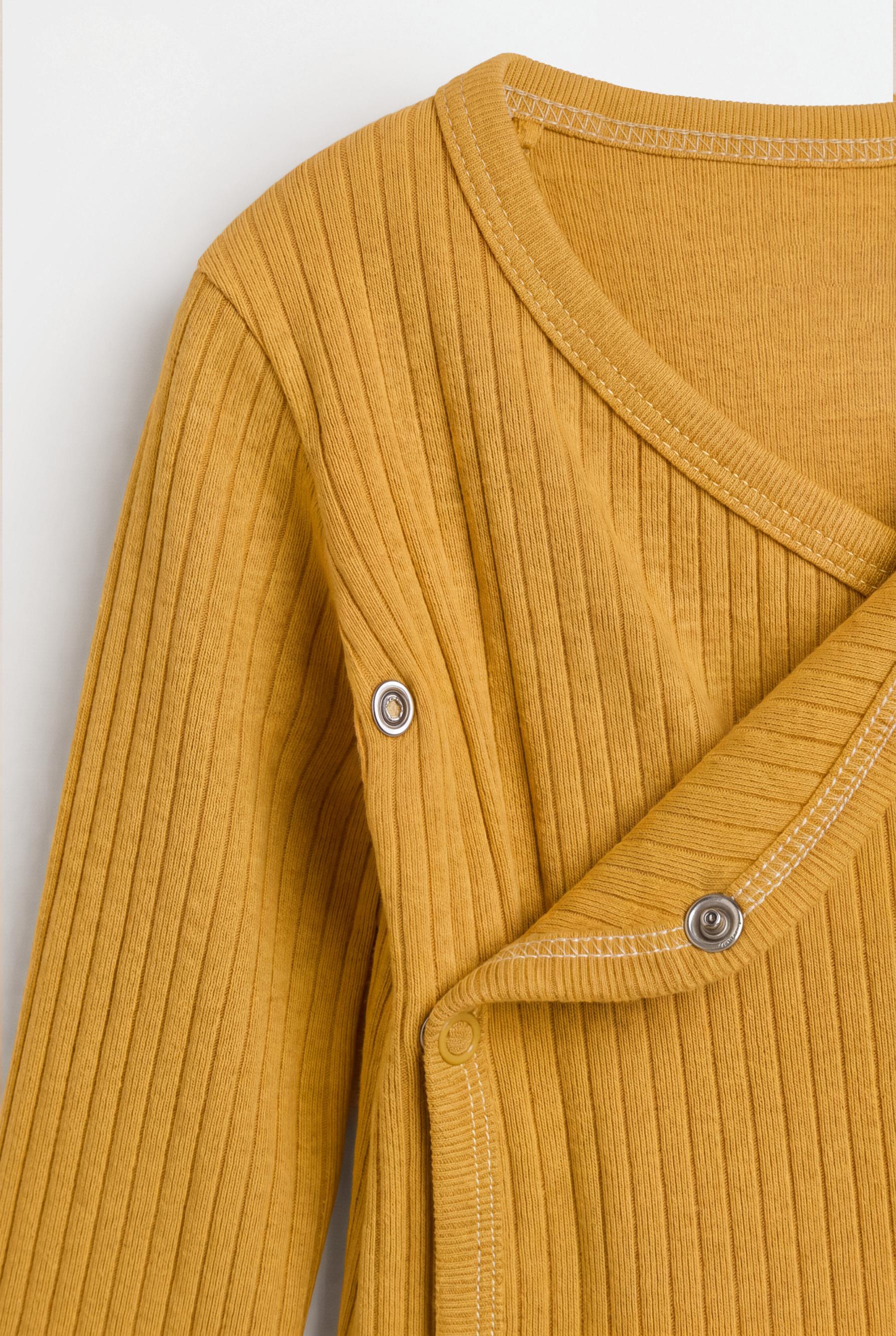 Pack of 2 ribbed kimono bodysuits — MUSTARD