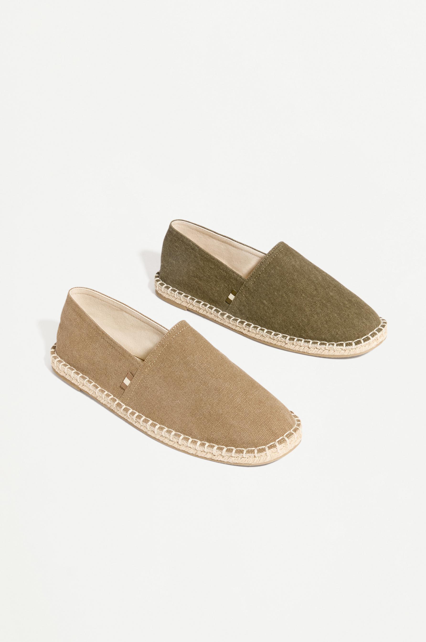 Jute-effect espadrilles — BEIGE