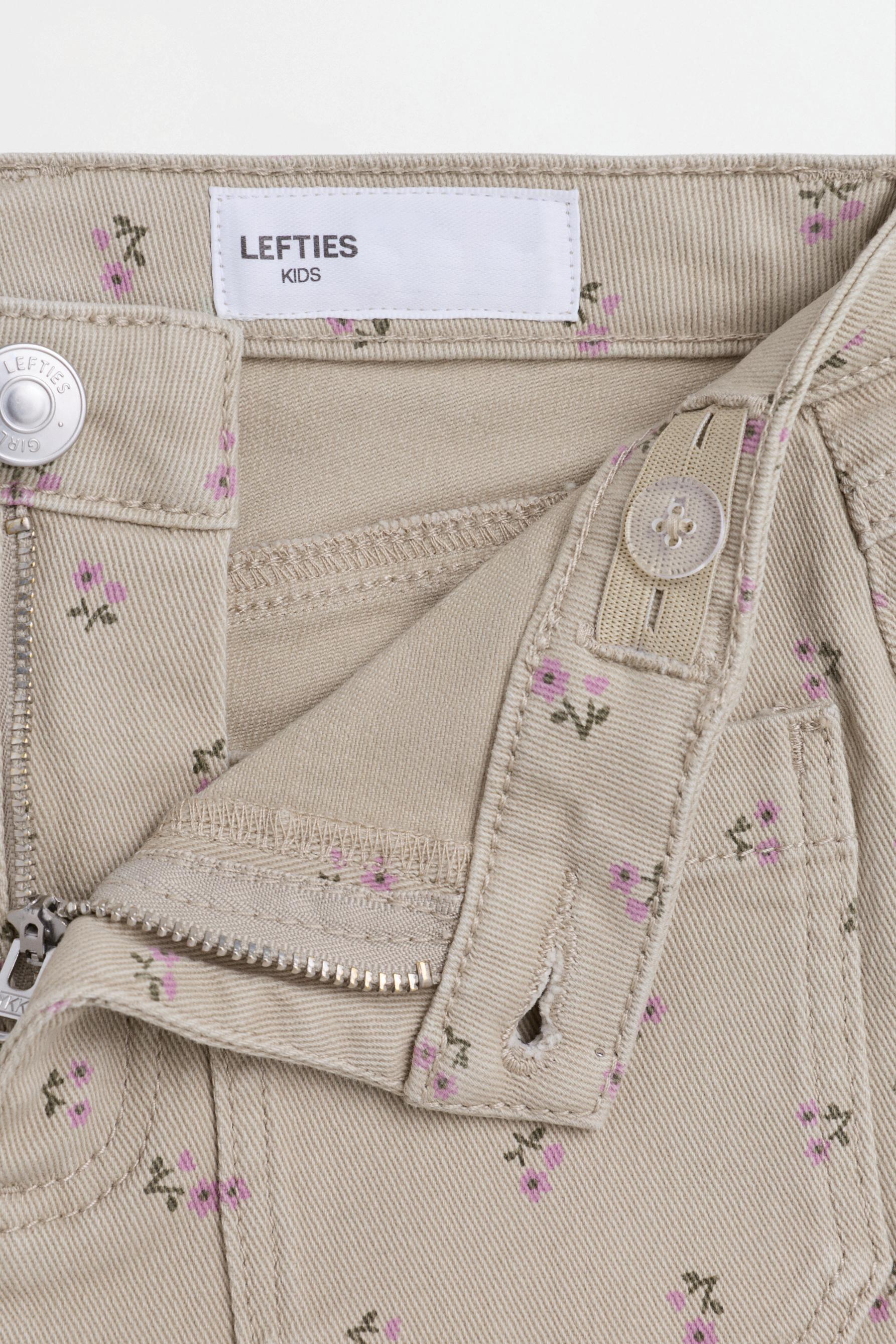 Twill bell bottom trousers — PALE KHAKI