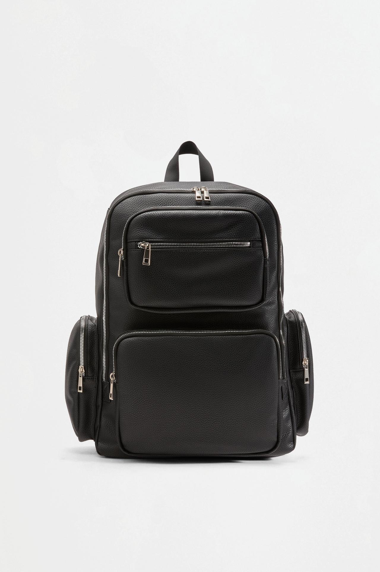 Multi-pocket backpack — BLACK