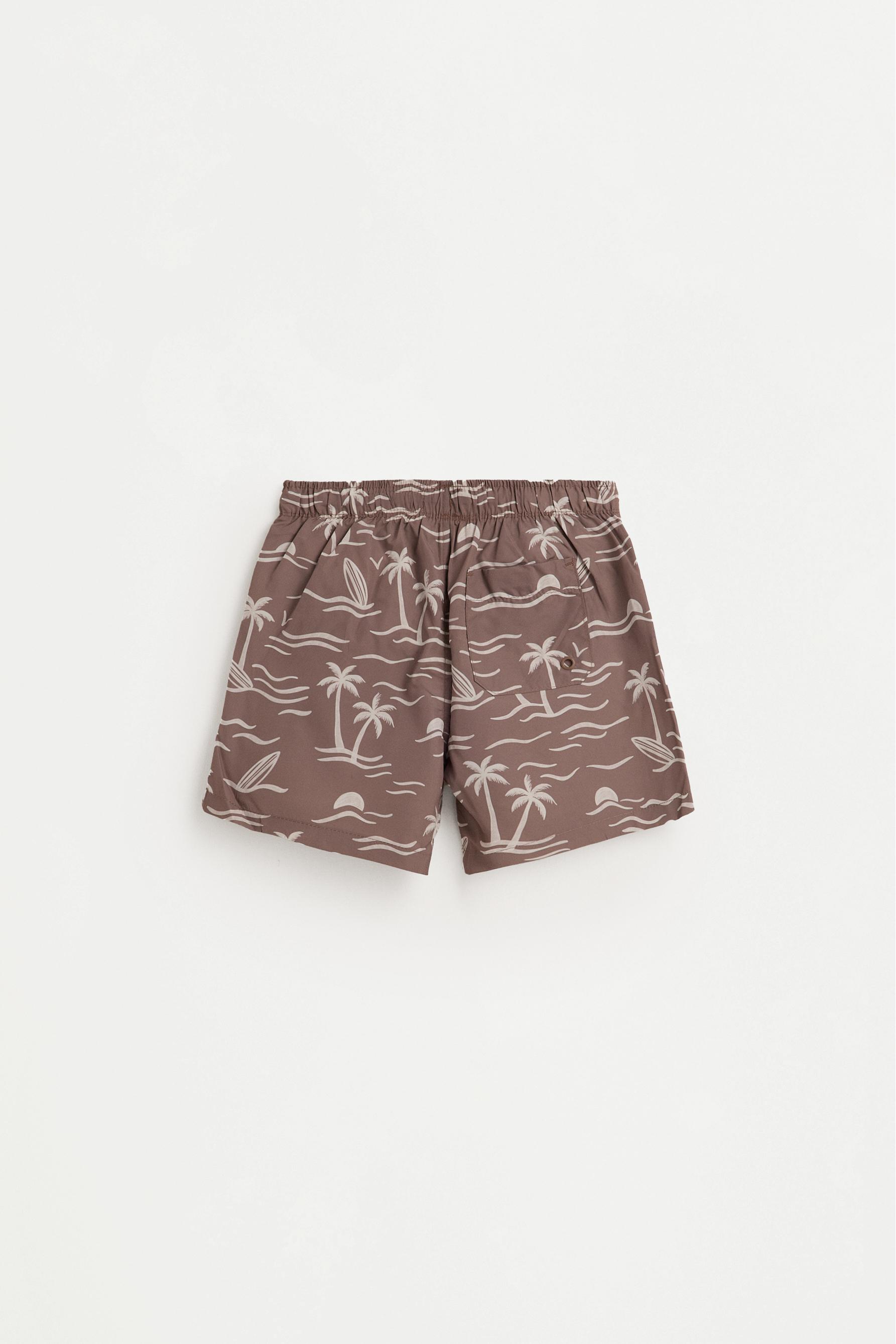 Printed swim shorts — MINK