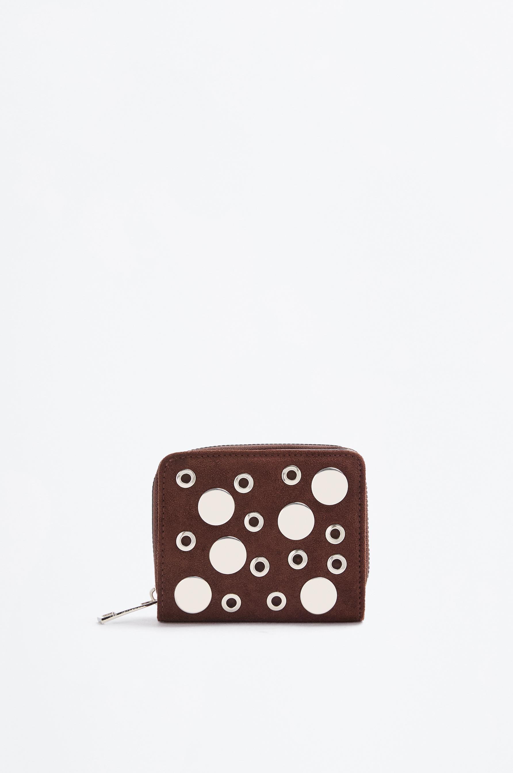 Studded wallet — BROWN