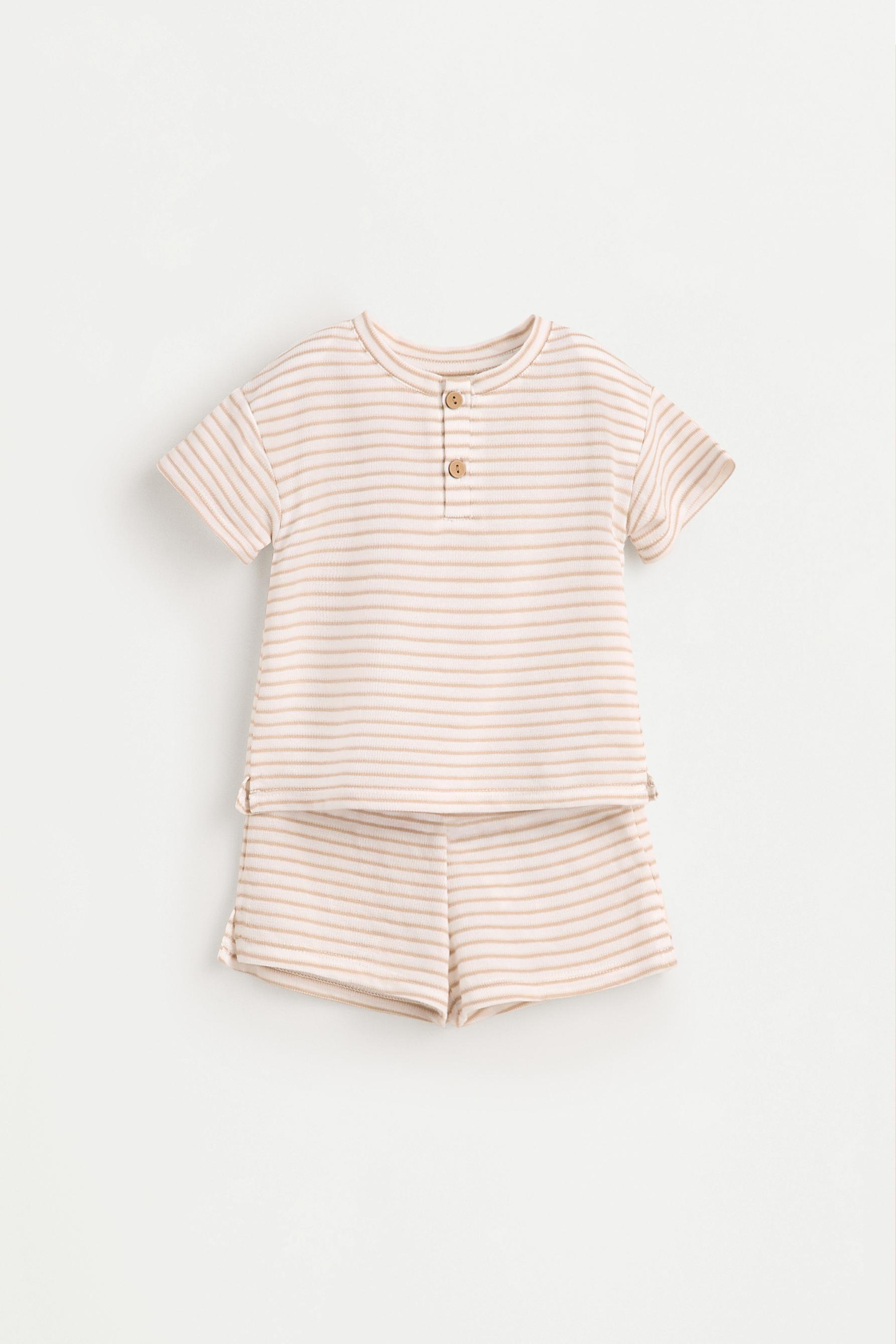 Rustic T-shirt and Bermuda shorts co-ord — MINK