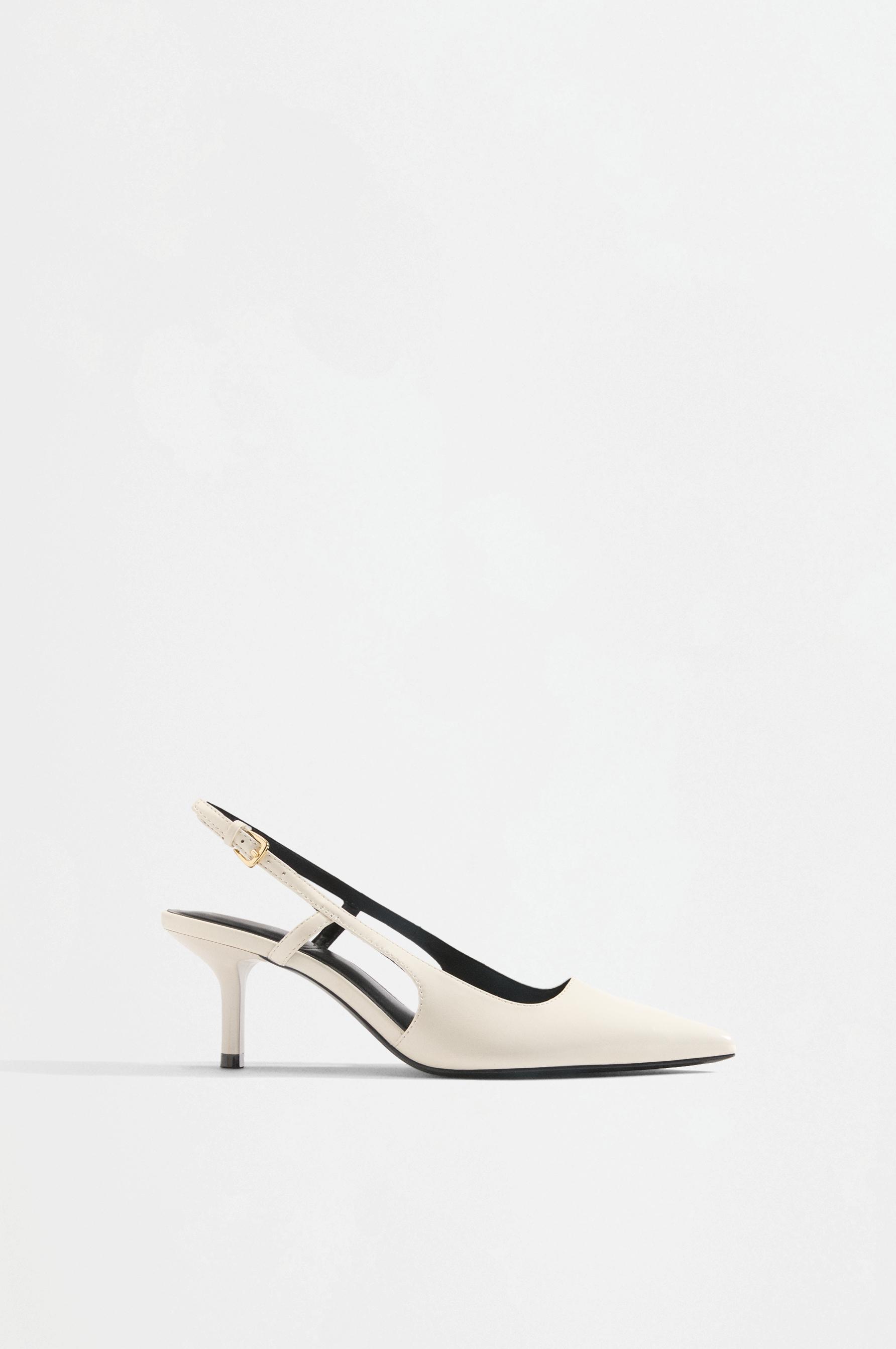 Slingback heels — WHITE