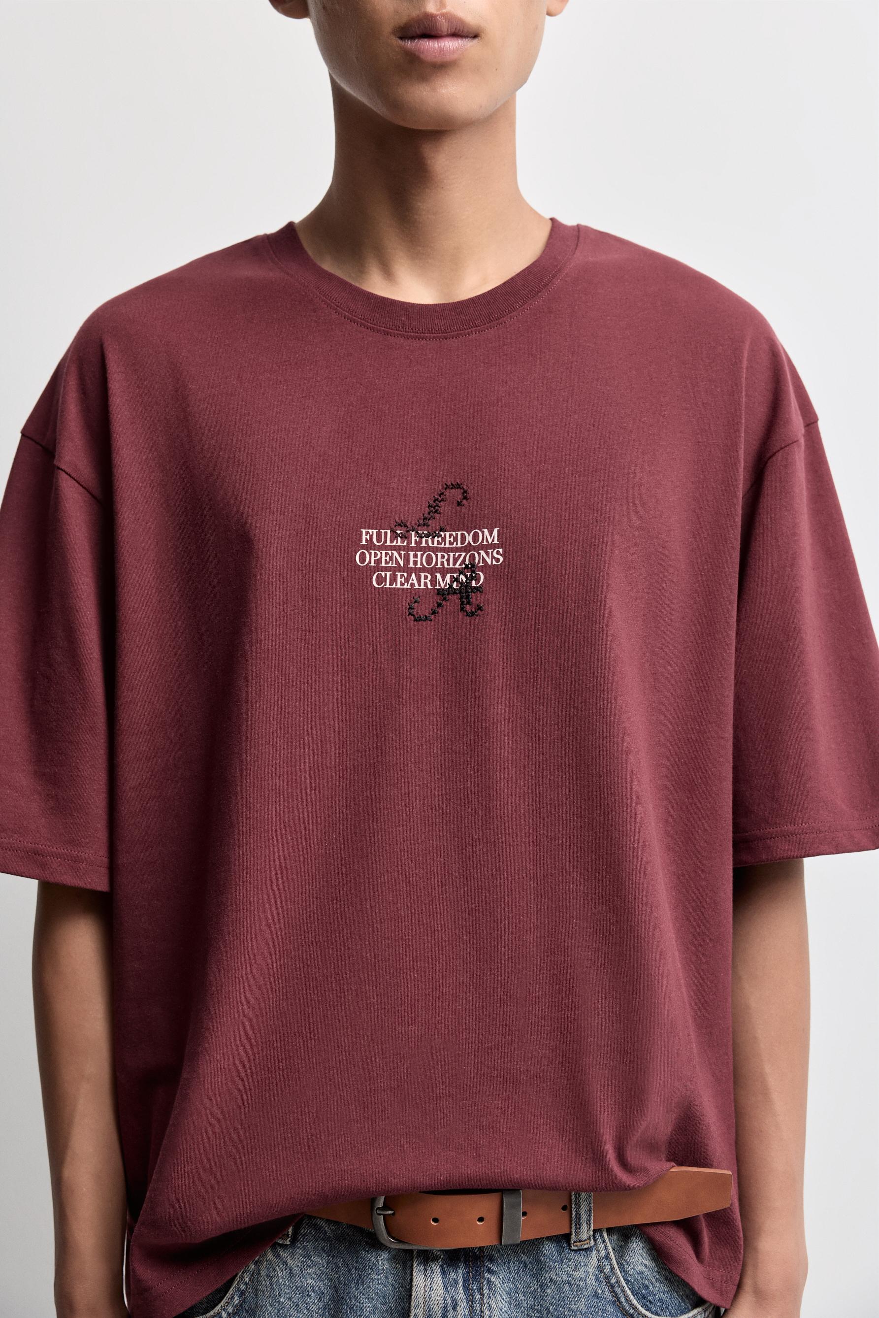 Printed T-shirt — WINE