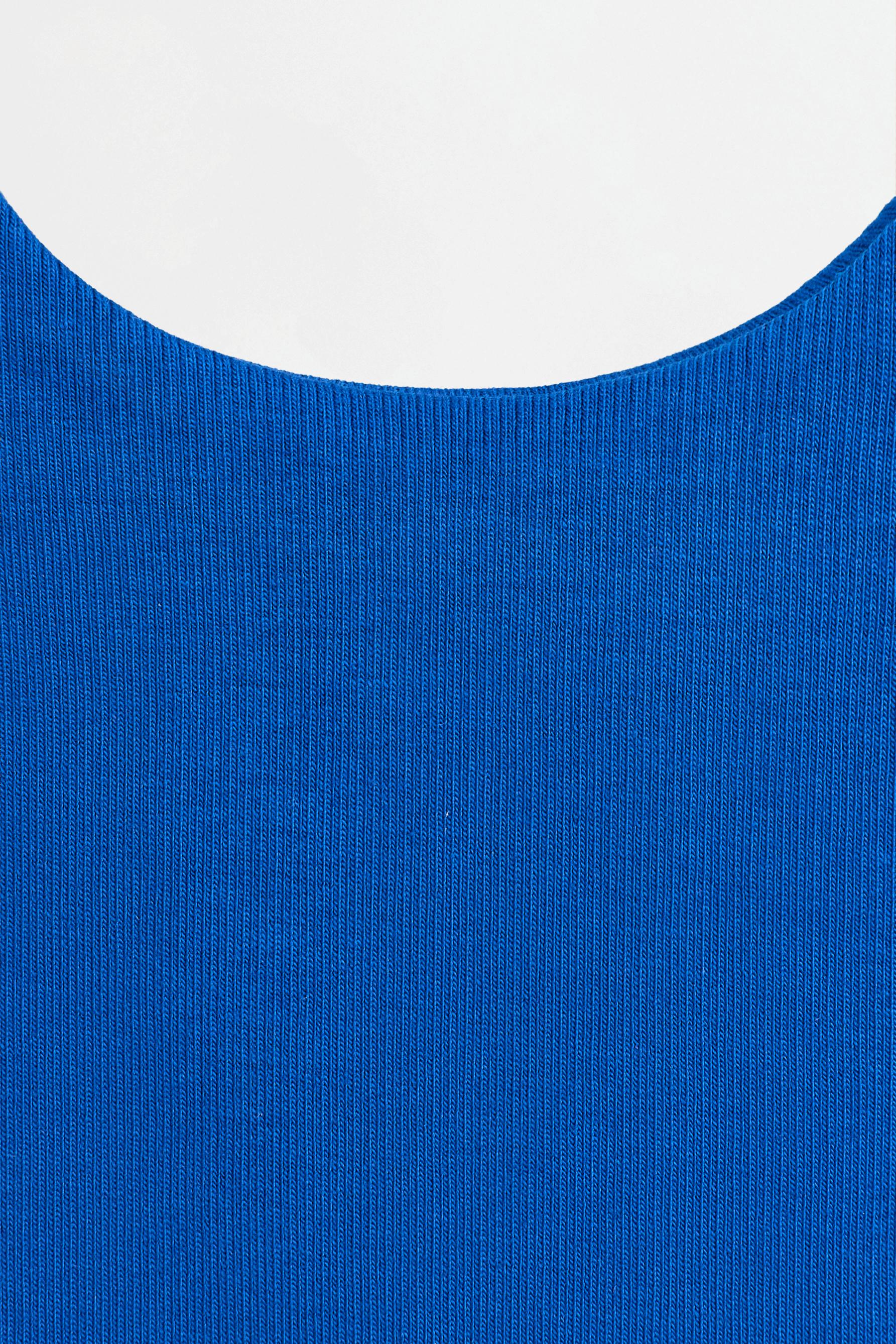 Basic ribbed halter top — ELECTRIC BLUE