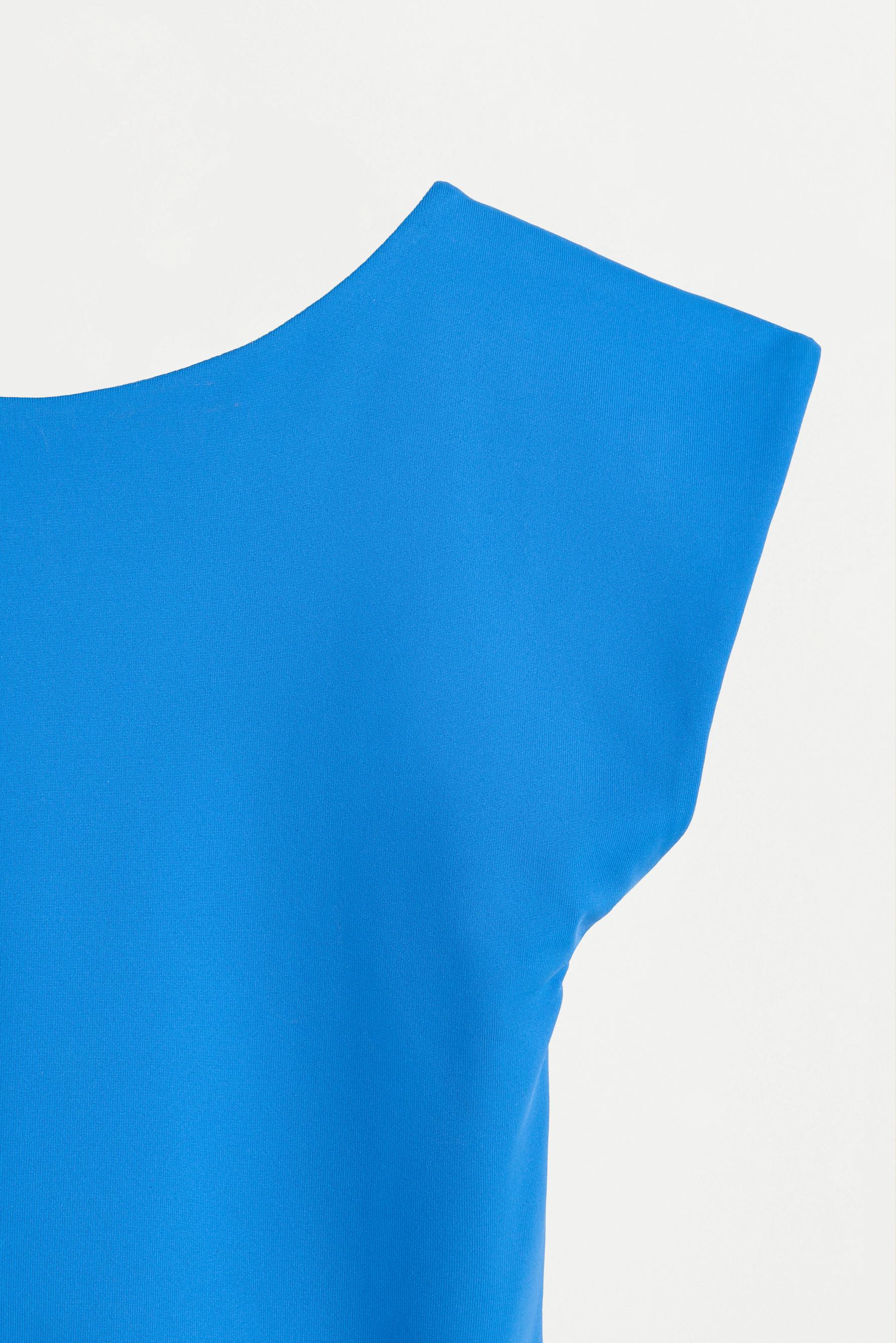 Polyamide T-shirt with open back — DEEP BLUE