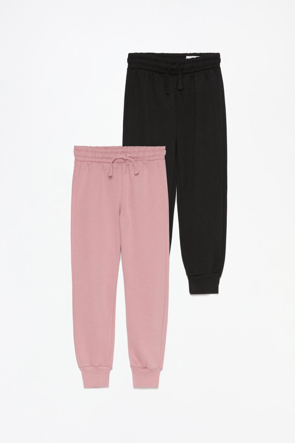 Pack of 2 basic plush trousers