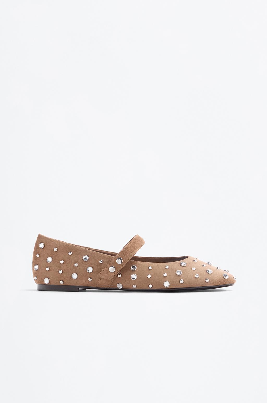 Studded ballet flats