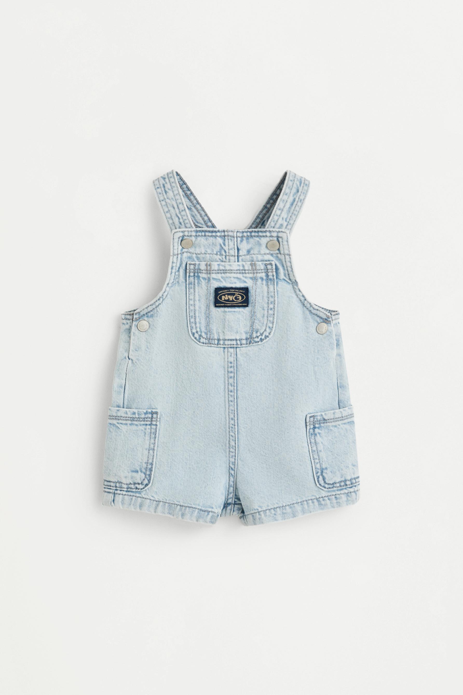 Short denim dungarees — PALE BLUE