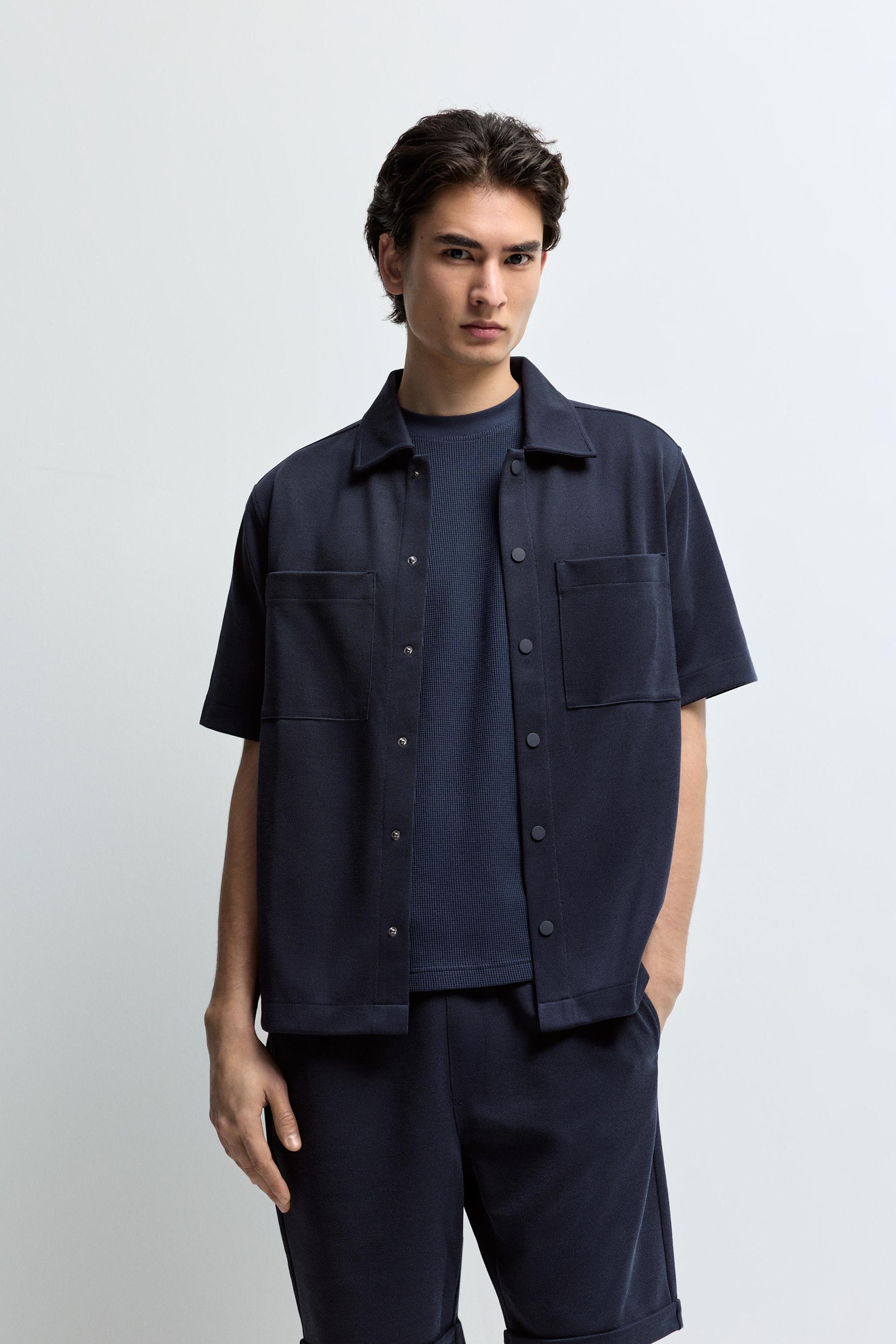 Camisa piqué bolsillos