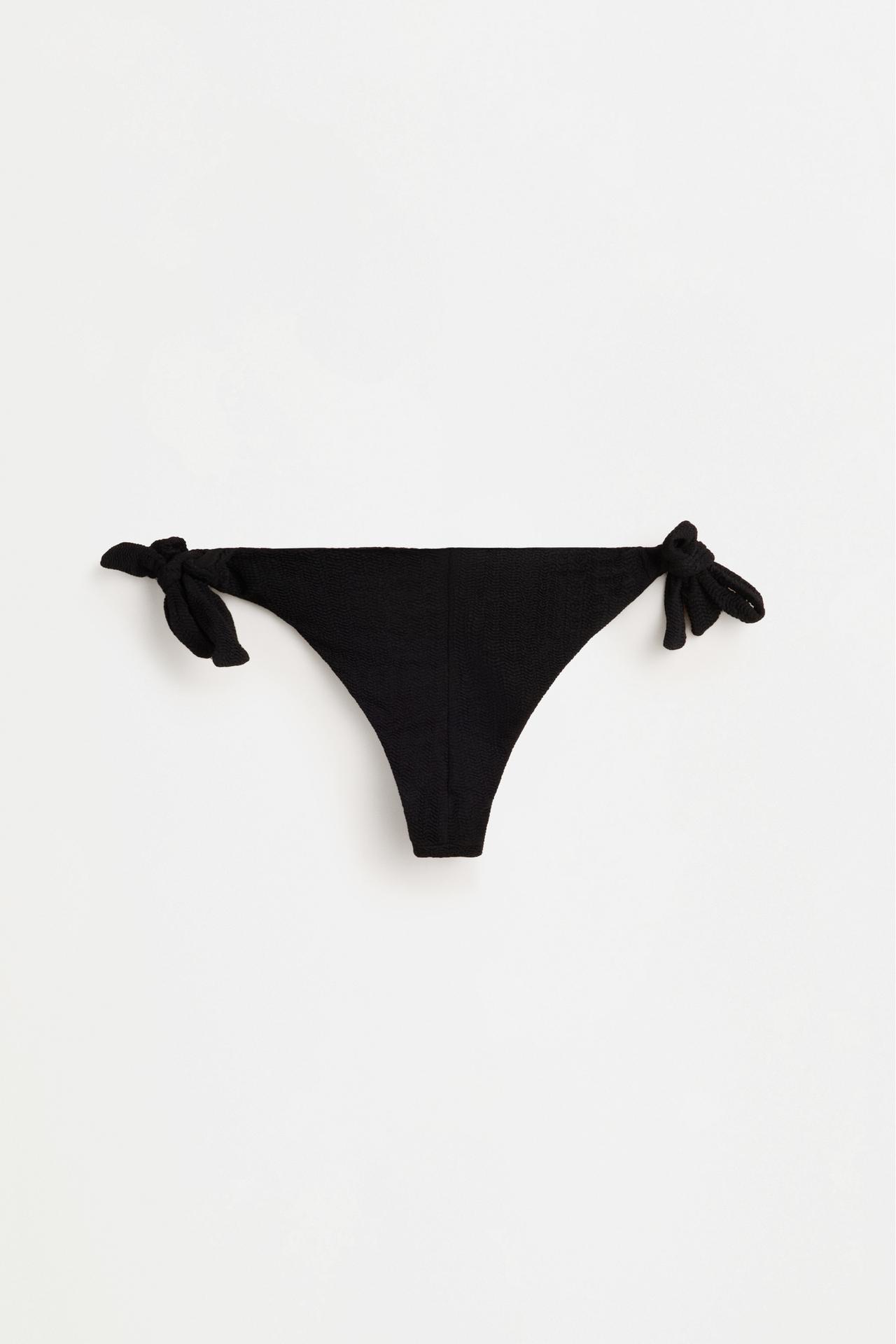 Jewel-detail bikini bottoms — BLACK