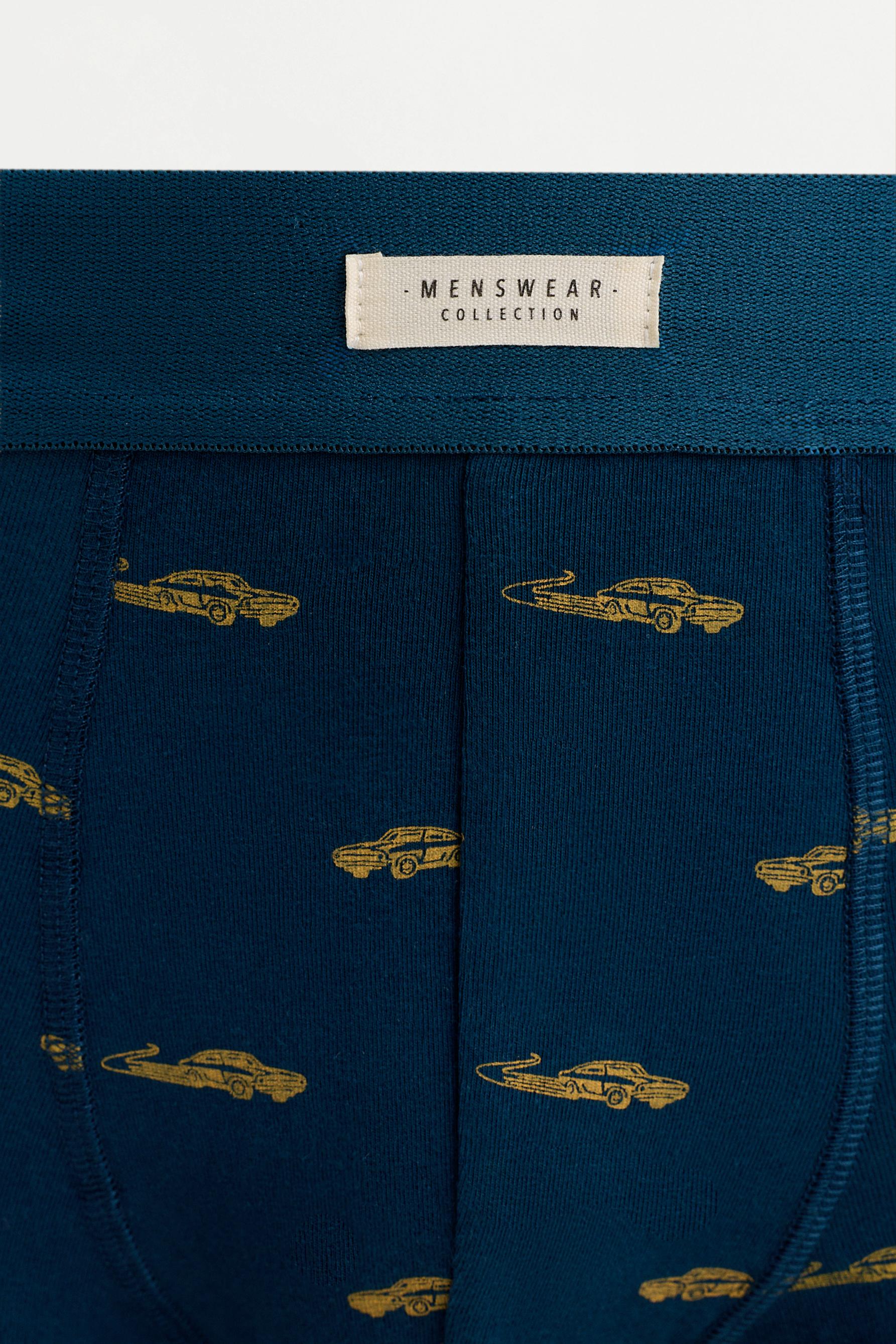 Pack of 5 assorted long boxers — NAVY