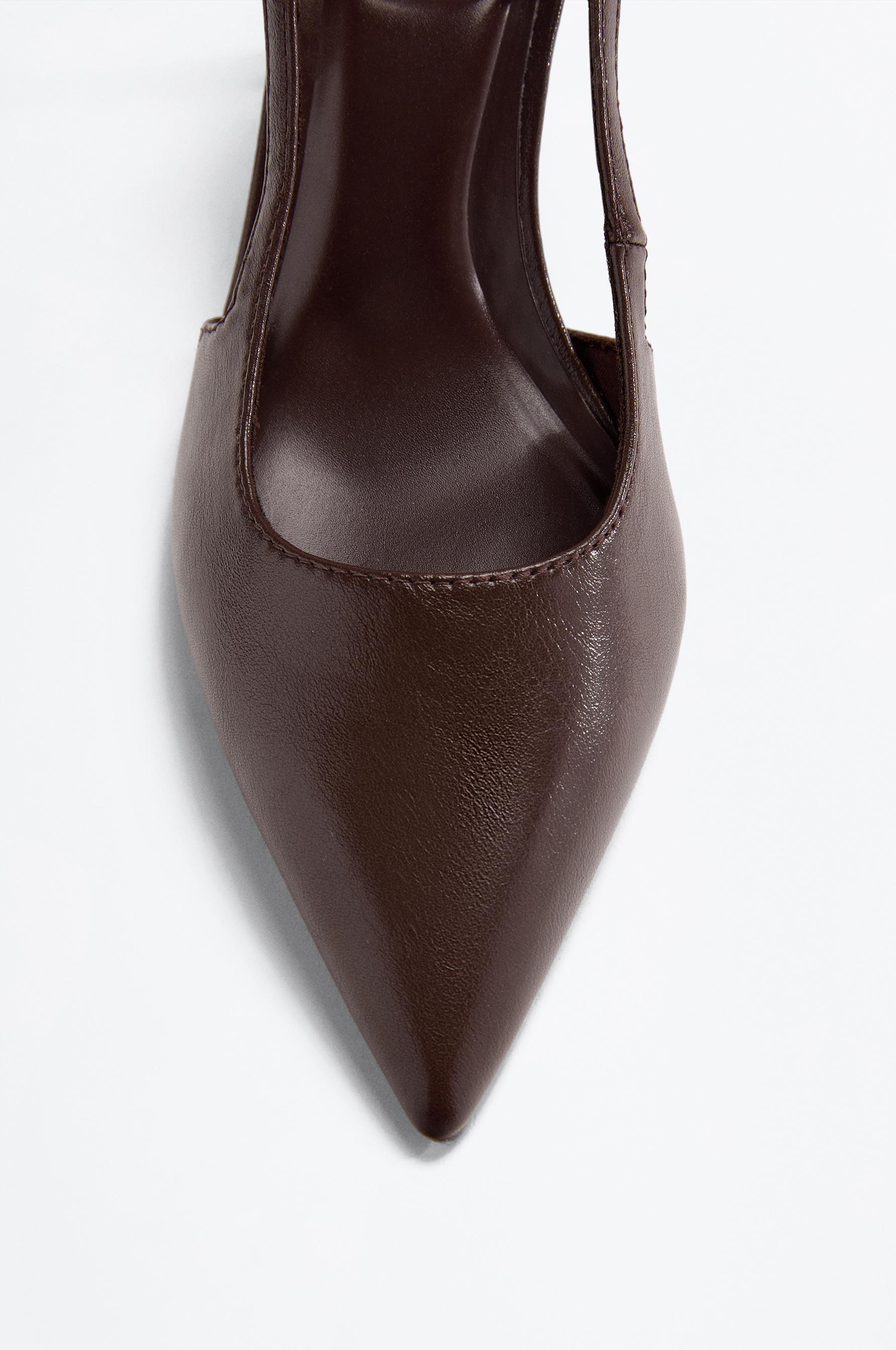 Lefties Kahverengi Lefties Arkasi açık topuklu ayakkabı